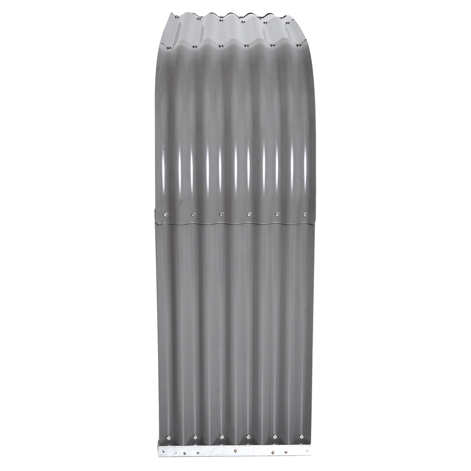 Outsunny Brennholzregal Holzregal, wetterbeständig, Stahl,  212 cm x 46 cm x 112 cm, Grau
