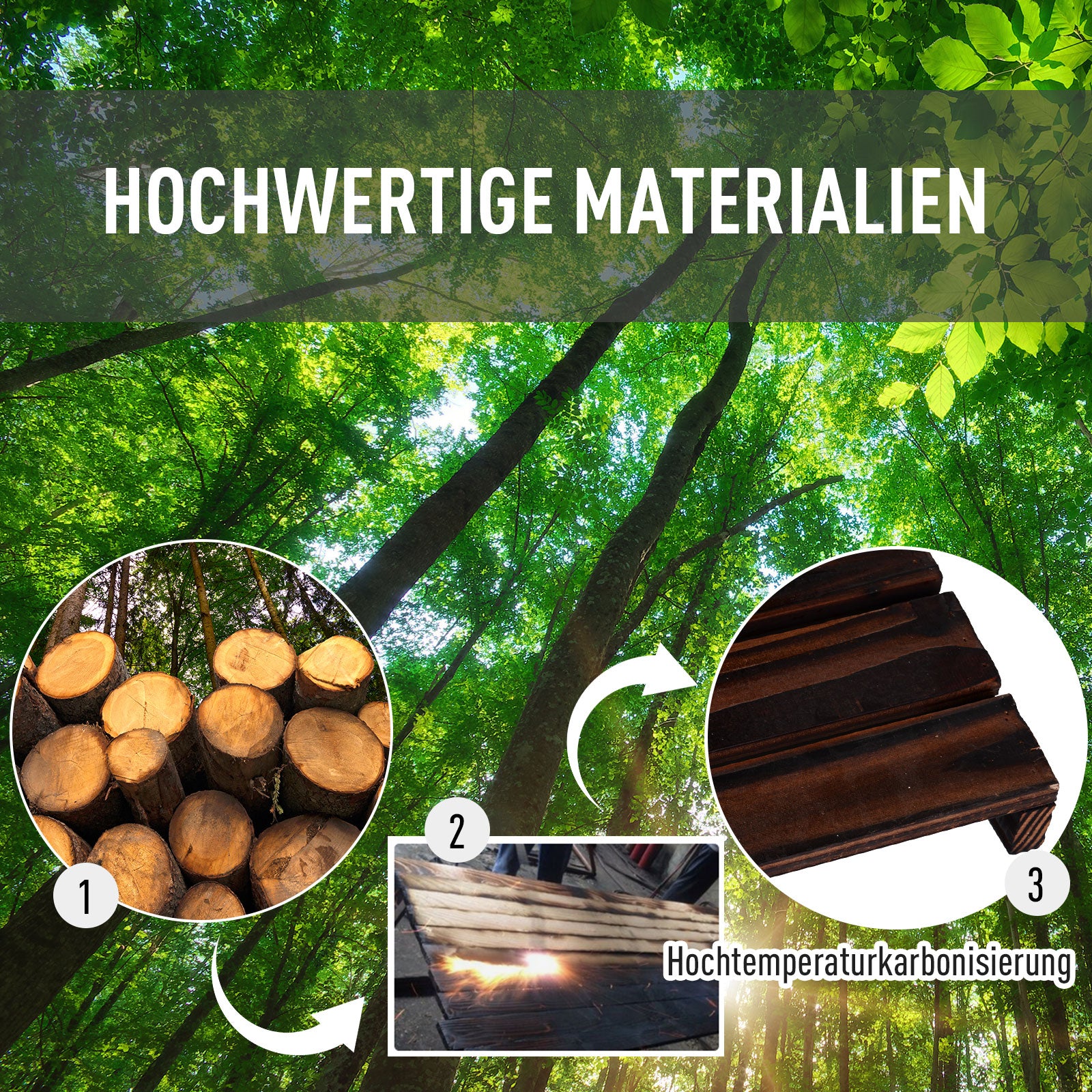 Outsunny Blumentreppe 6 Regale 4 Rollen 123,5 cm × 33 cm × 80 cm Massivholz Braun 123,5 cm × 33 cm × 80 cm