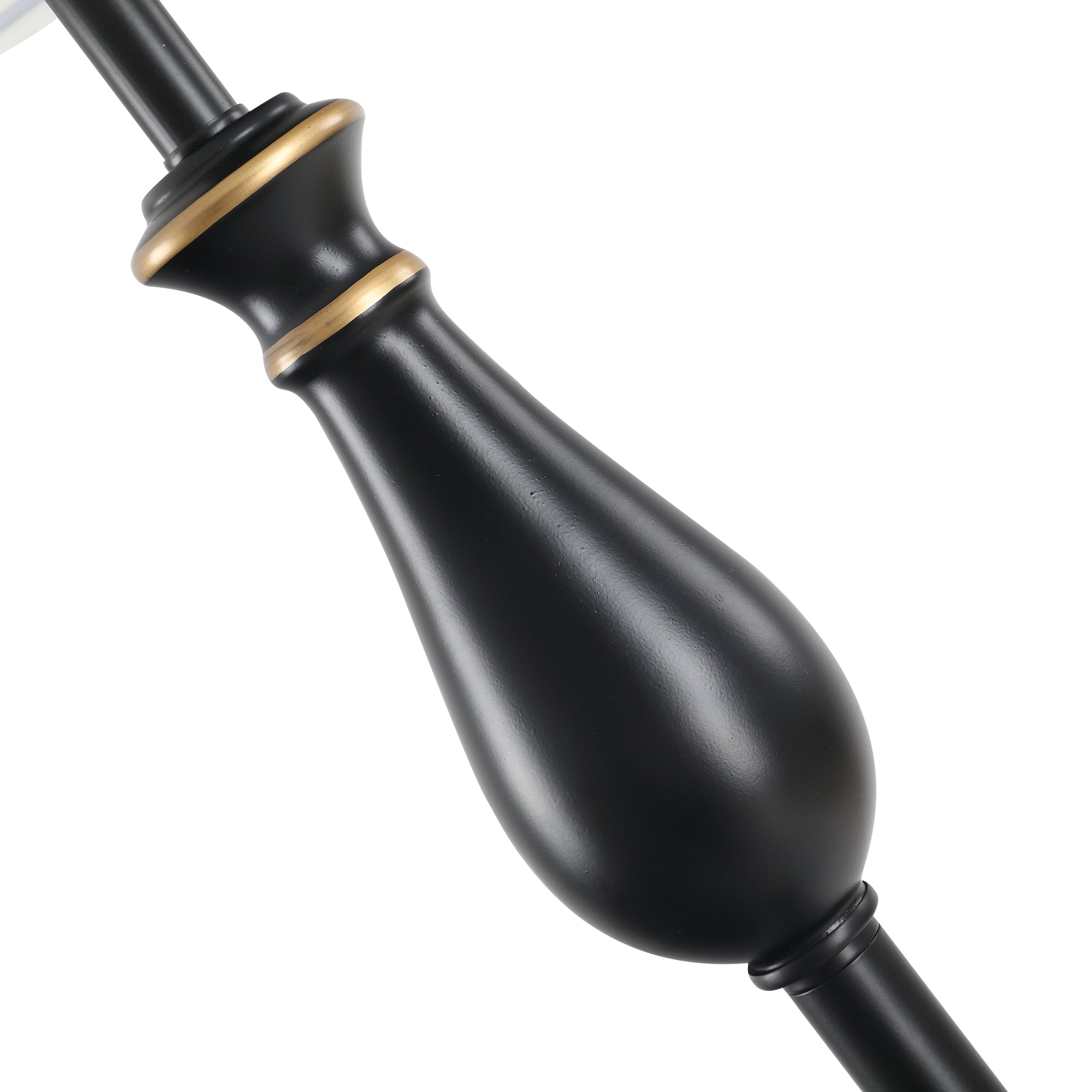 HOMCOM 3er-Lampenset 2 Tischlampe(ø30 x 62H cm) + 1 Stehlampe(ø38 x 158H cm)  Vintage, Schwarz+Weiß, Metall, PS, Polyester, Baumwolle E27 Lampensockel