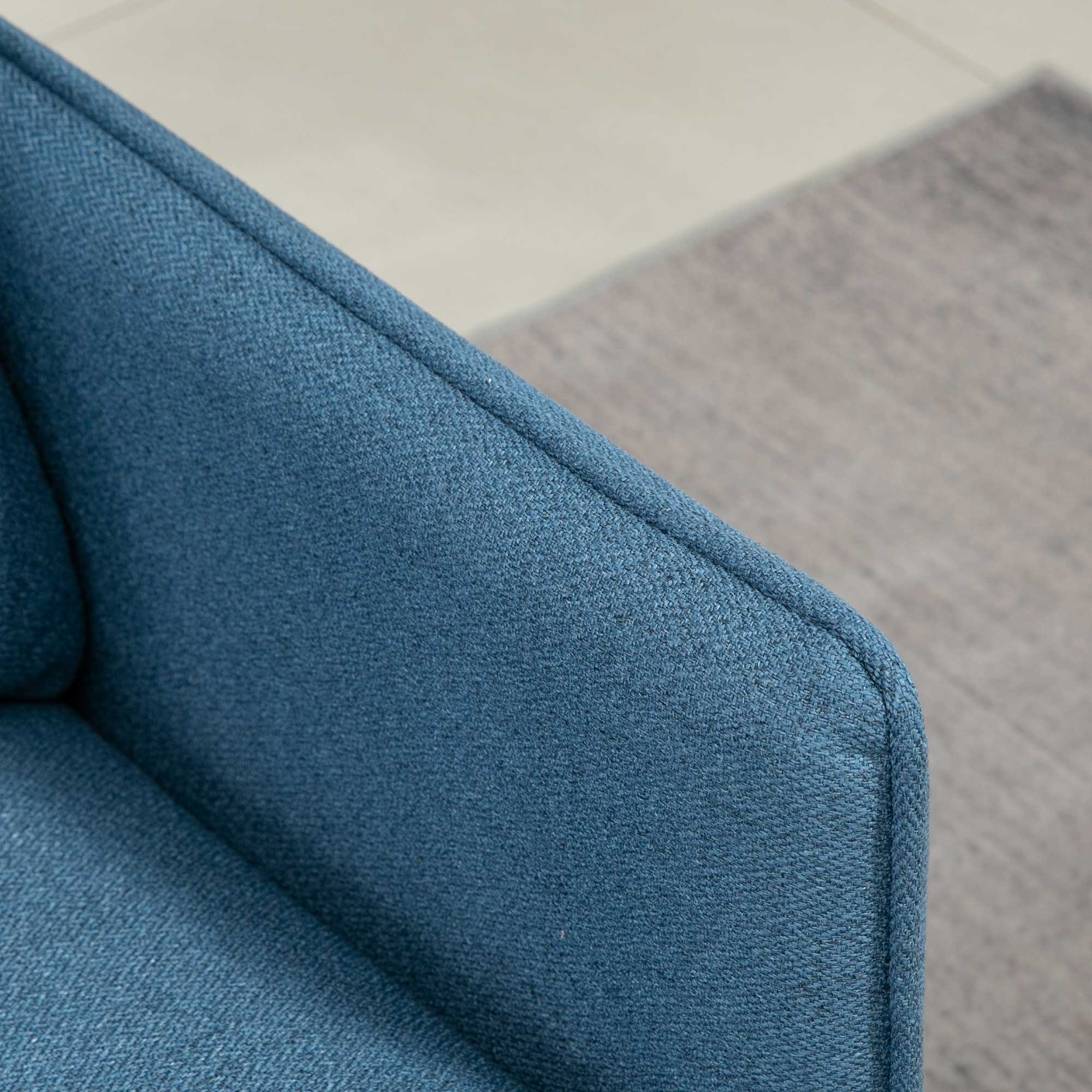 HOMCOM 2er-Sofa im Retrodesign, mit Knopfheftung, Sofa, Leinenoptik, Dunkelblau