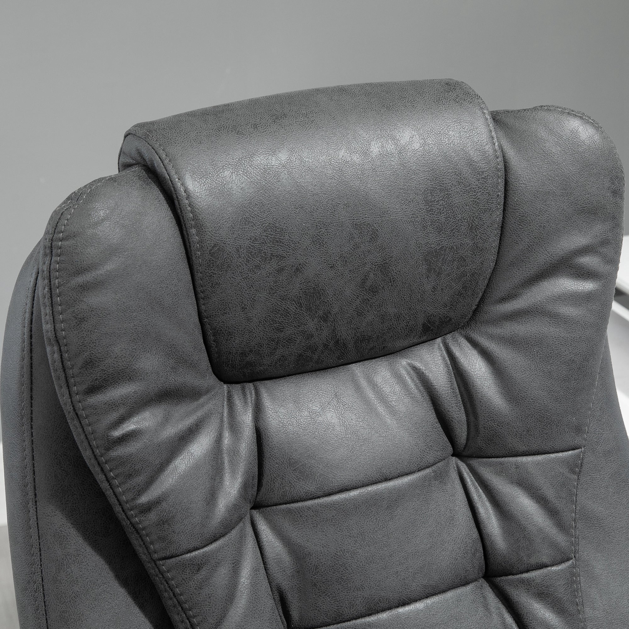 Vinsetto Bürostuhl mit Massagefunktion, ergonomisch, 65x160x104cm, Grau