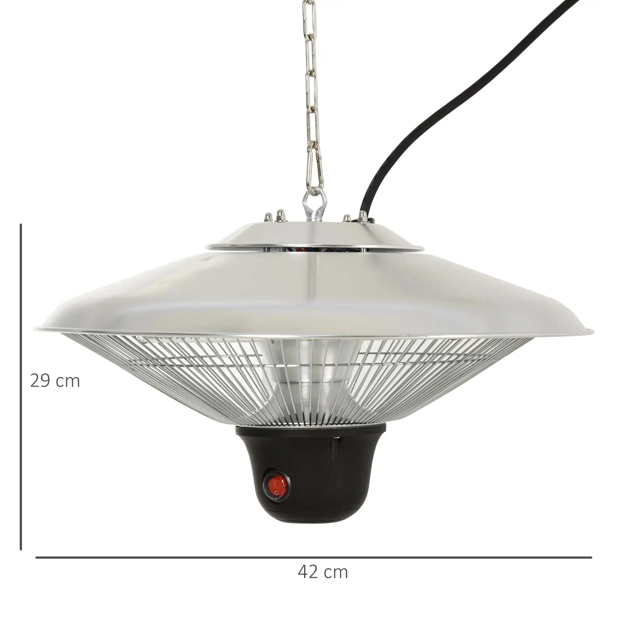 Outsunny Deckenheizstrahler 1500W mit LED & Fernbedienung