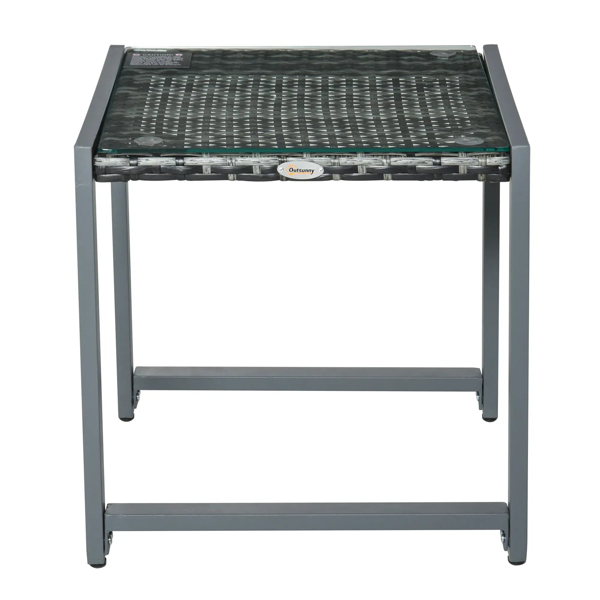 Outsunny Gartentisch Beistelltisch wetterfest flexibel Aluminium