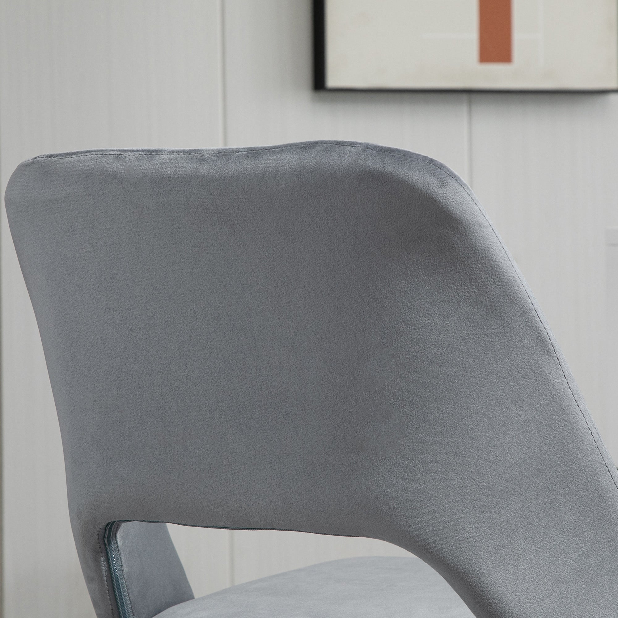 Vinsetto Höhenverstellbarer Schreibtischstuhl mit Rollen, 360° drehbar, Jakobsmuschel-Form, Schaumstoff, 49 x 60 x 79-91 cm, Dunkelgrau