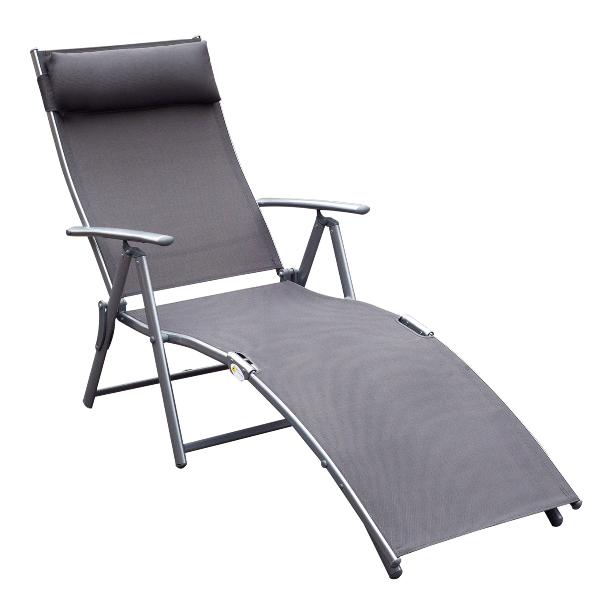 Outsunny Sonnenliege klappbar verstellbar mit Kissen Outdoor