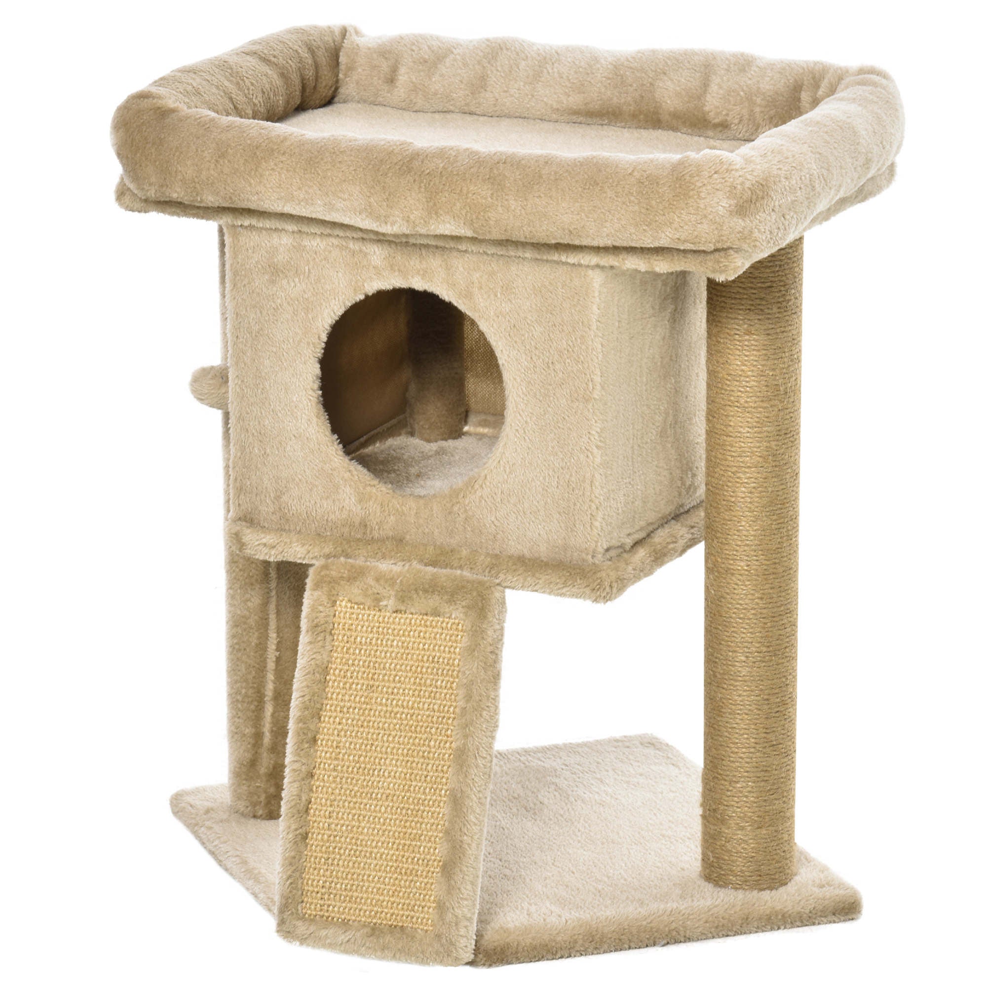 Arbre à chat PawHut à 2 niveaux avec grotte pour chat