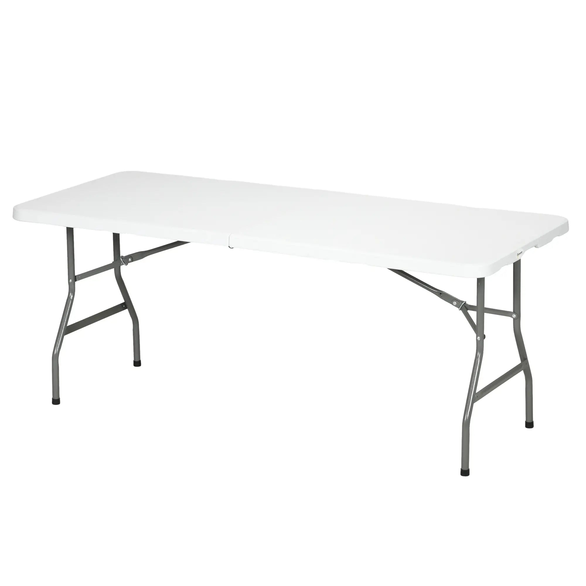 Klapptisch 180x75?cm für 6 Personen, Weiß, HDPE