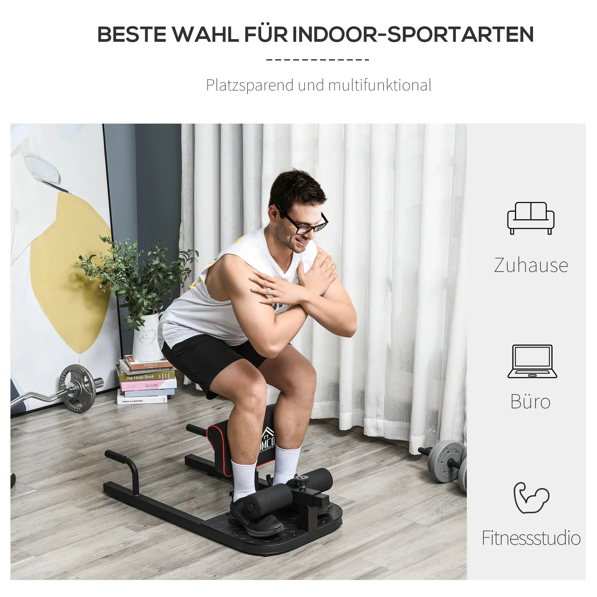 Entraîneur de squats HOMCOM Sissy 3 en 1