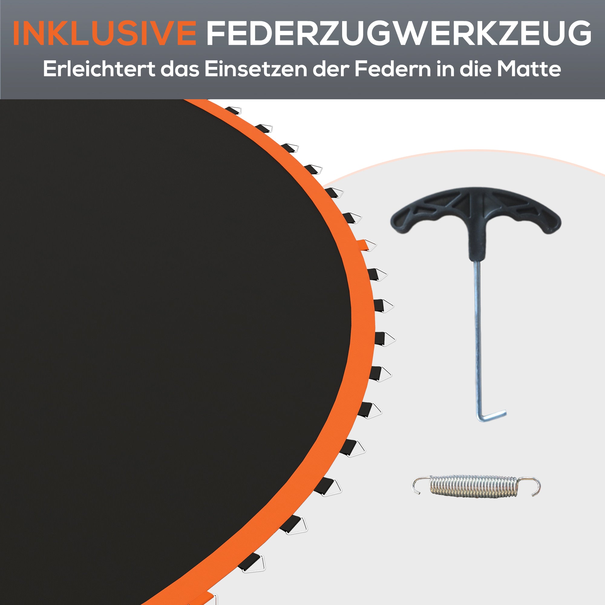 SPORTNOW Trampolin-Matte, Runde Sprungplane, Polypropylen, Orange