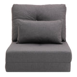 HOMCOM Bodensessel Klappmatratze Schlafmatte, 2-in-1-Design, abnehmbares Kissen, 60 x 80 x 56 cm, Himmelblau, 80cm x 60cm x 56cm, 80cm x 60cm x 56cm