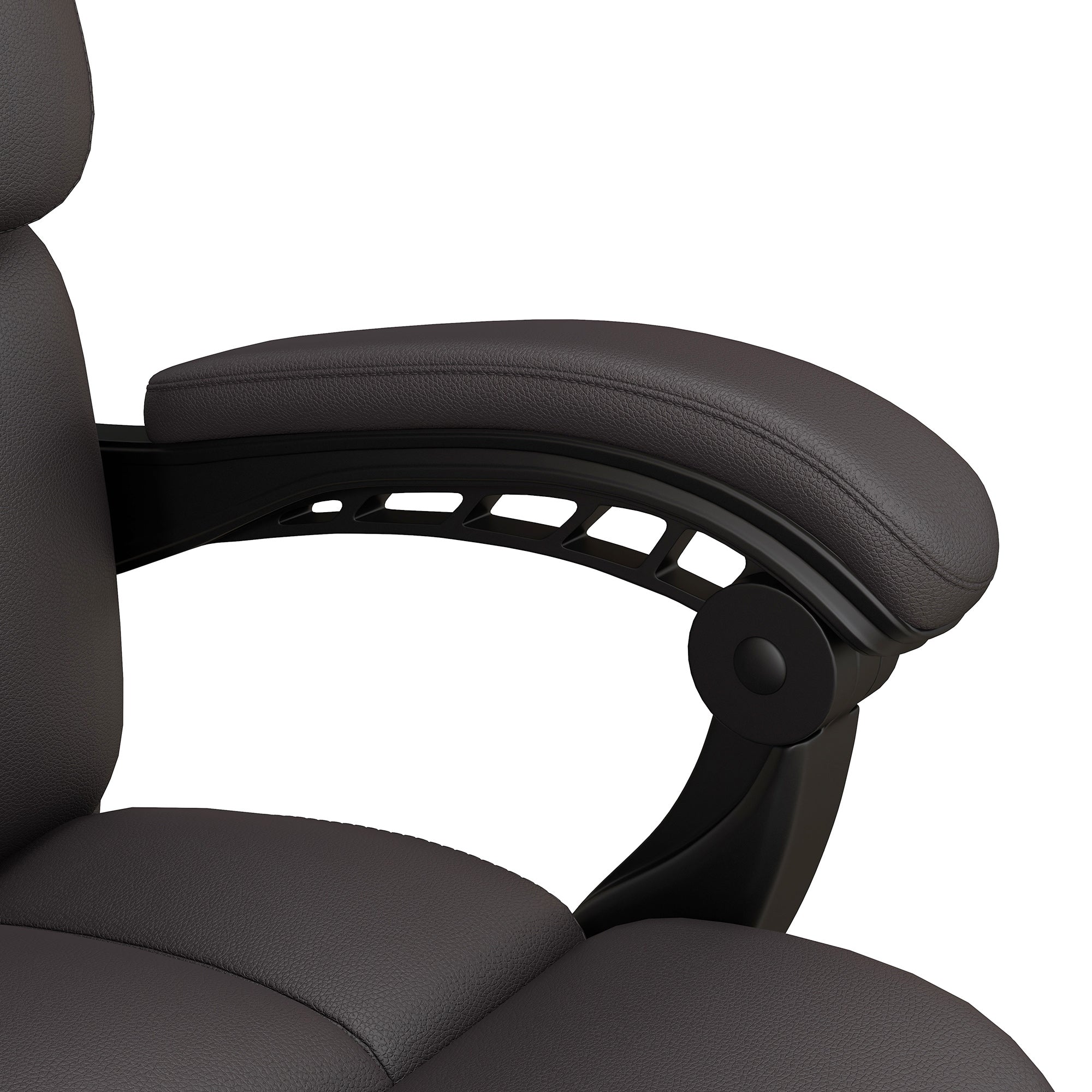Vinsetto Bürostuhl mit Massagefunktion, ergonomisch, liegefähig, 63x57x118, Braun