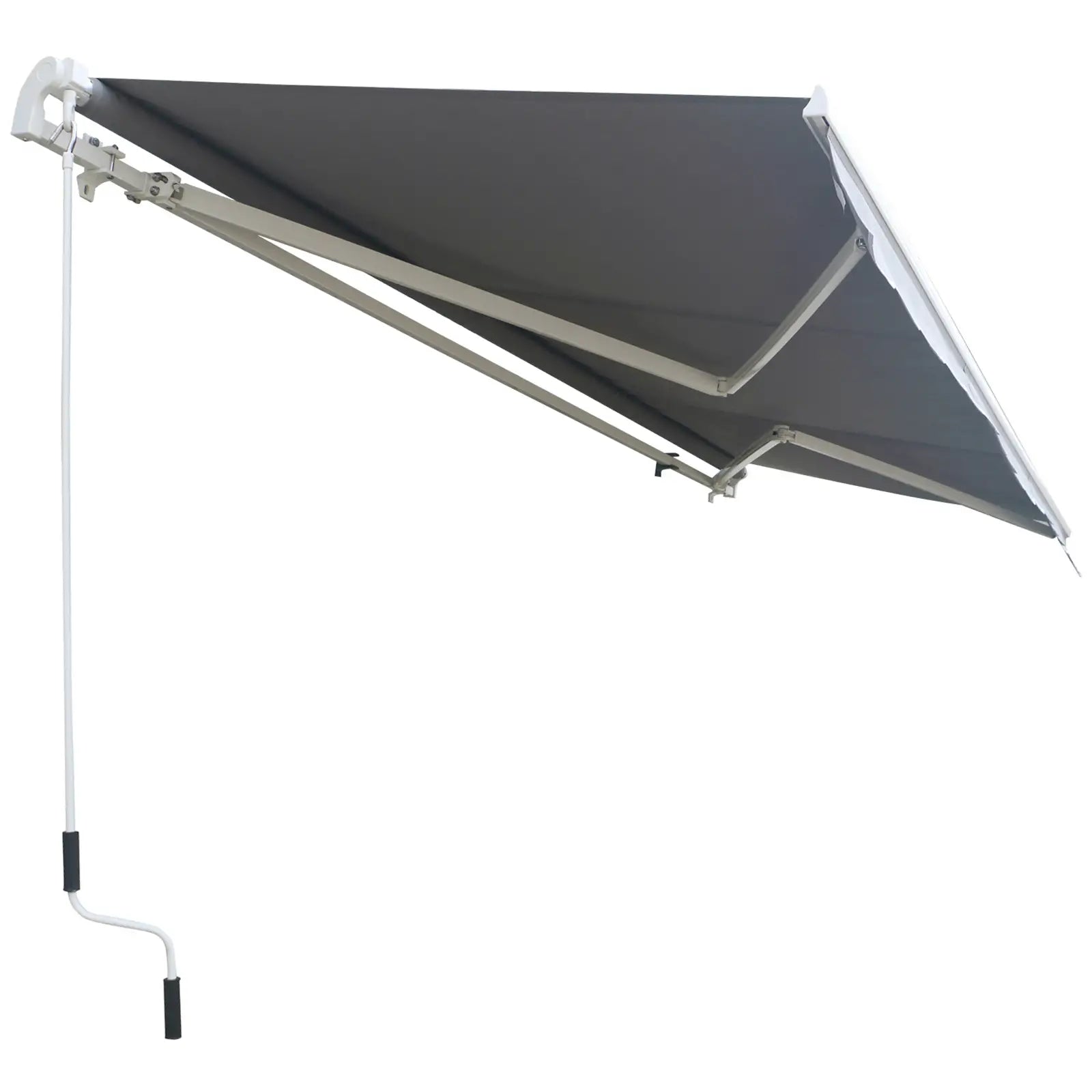 Outsunny Markise Balkon Terrasse wasserabweisend Handkurbel Aluminium