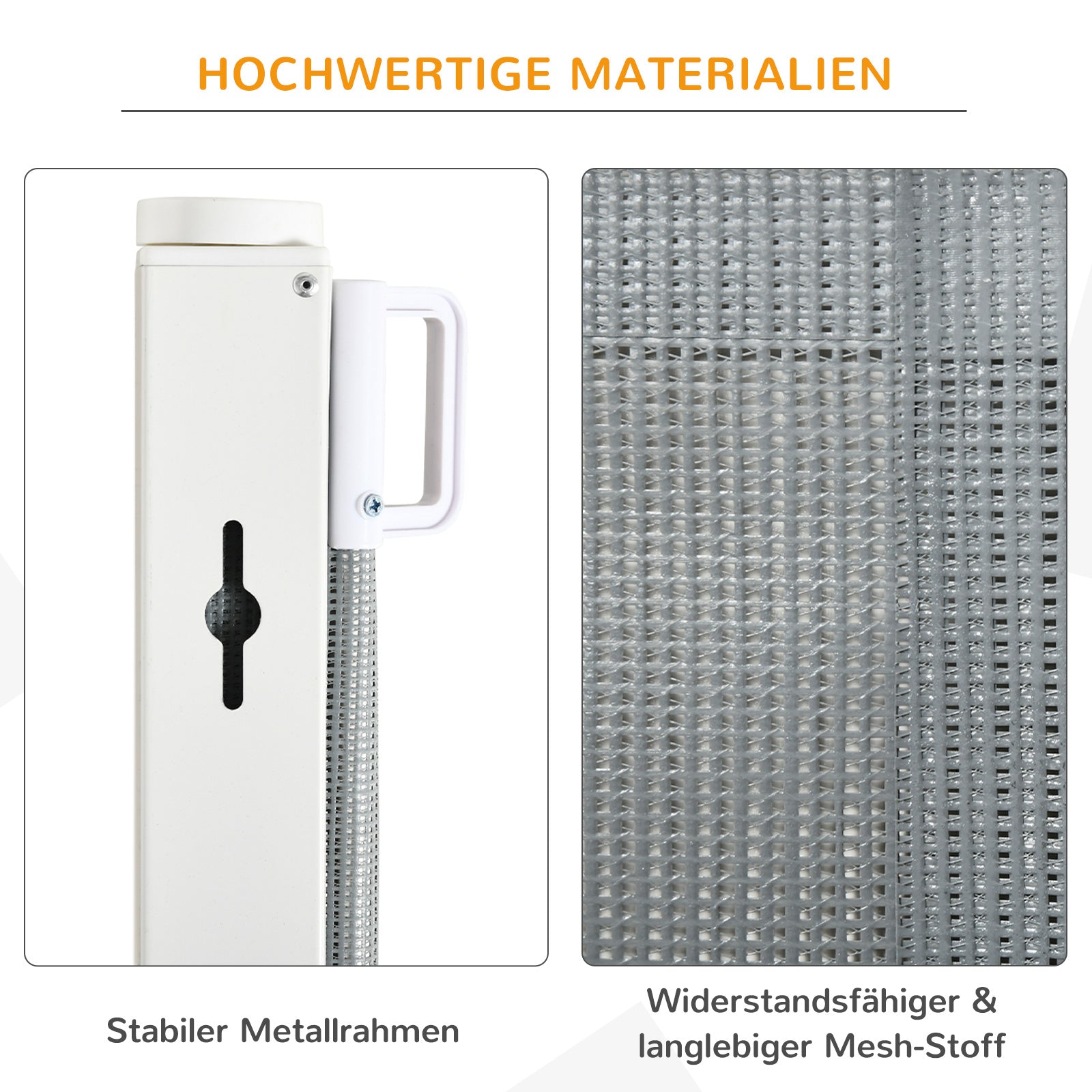 PawHut Treppenschutzgitter Metall kunststoff Grau