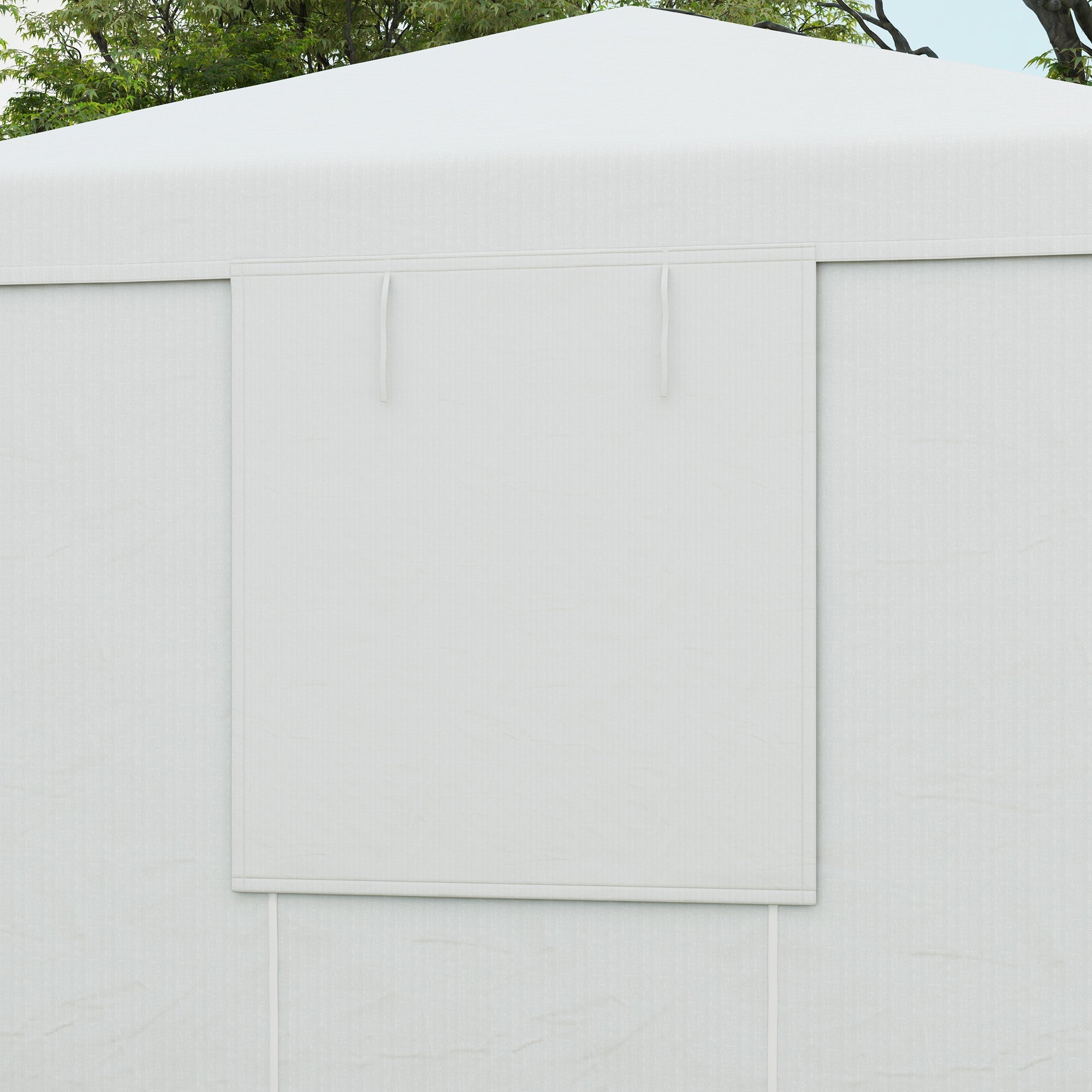 Outsunny Pavillon-Ersatzdach Ersatzvordach, wetterbeständig, 360  x 300 x 270 cm, Weiß