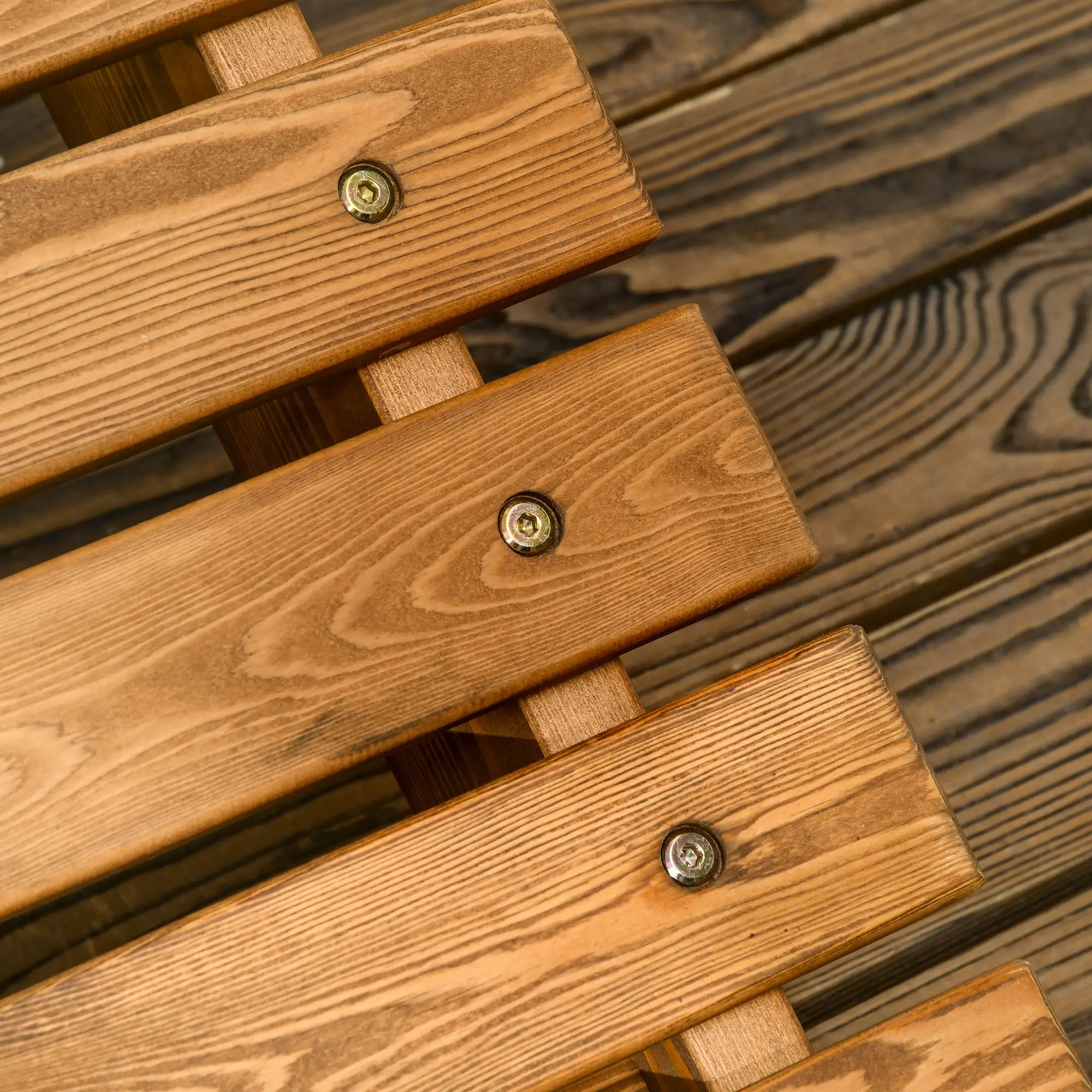 Outsunny Sonnenliege Gartenliege ergonomisch wetterfest Lärchenholz
