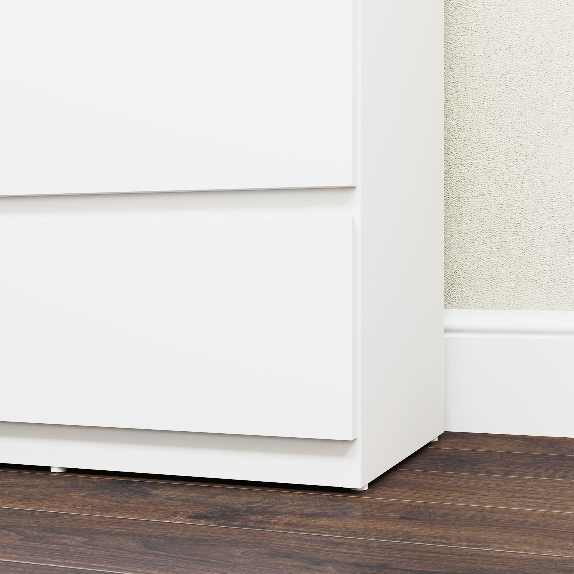 HOMCOM Kommode Sideboard Schubladenkommode, 5 Schubladen, 55 cm x 34 cm x 100 cm, Weiß
