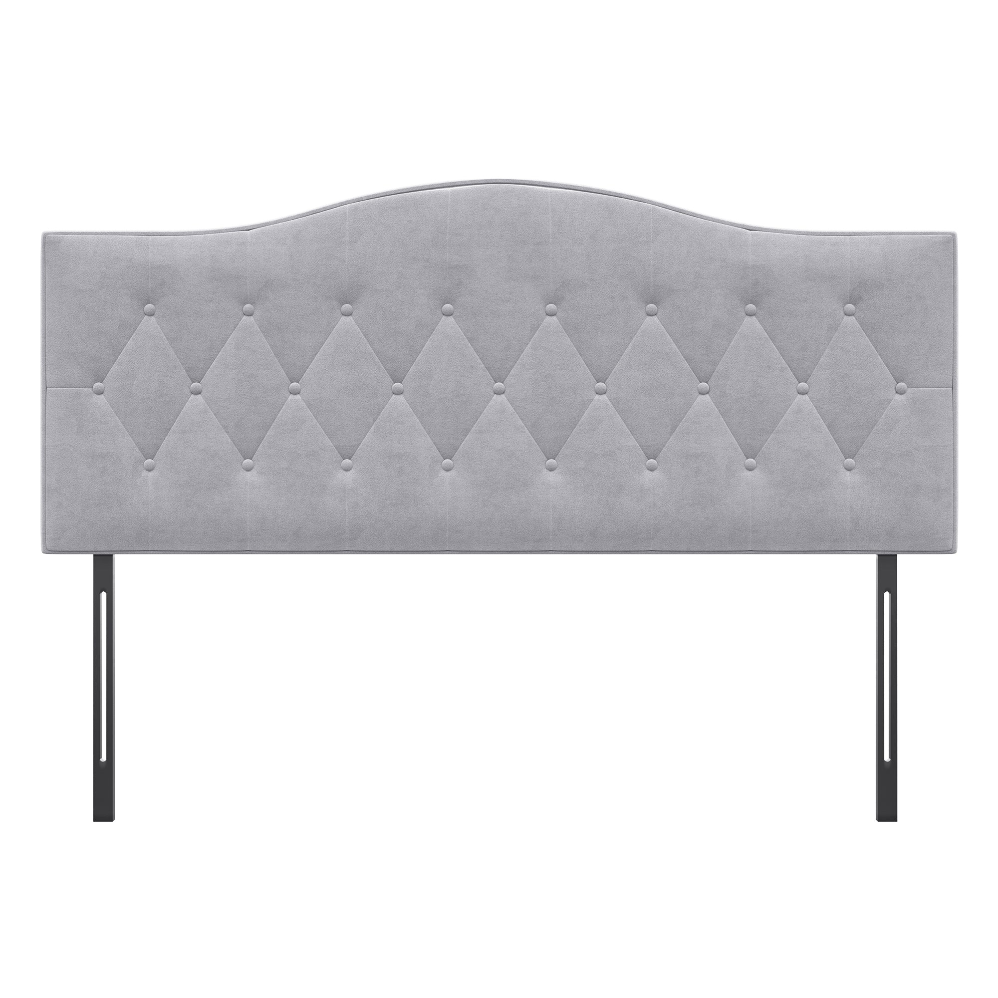 HOMCOM Kopfteil für Bett Polsterkopfteil Bett Kopf Rückenlehne Bettkopfteil in grau Pappel Samt Stoff 185 x 8 x 134 cm