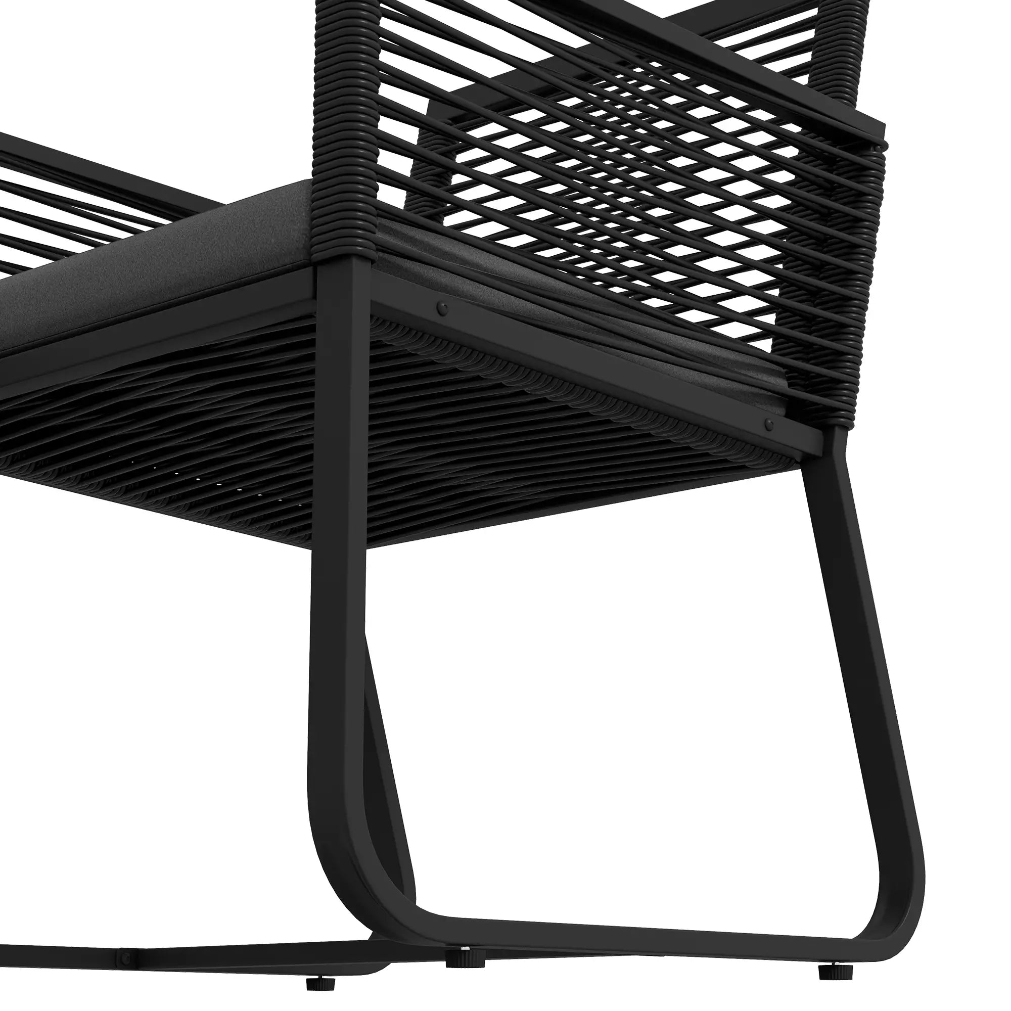 Outsunny Rattan Gartenmöbel Set 3-teilig Outdoor mit Sitzkissen