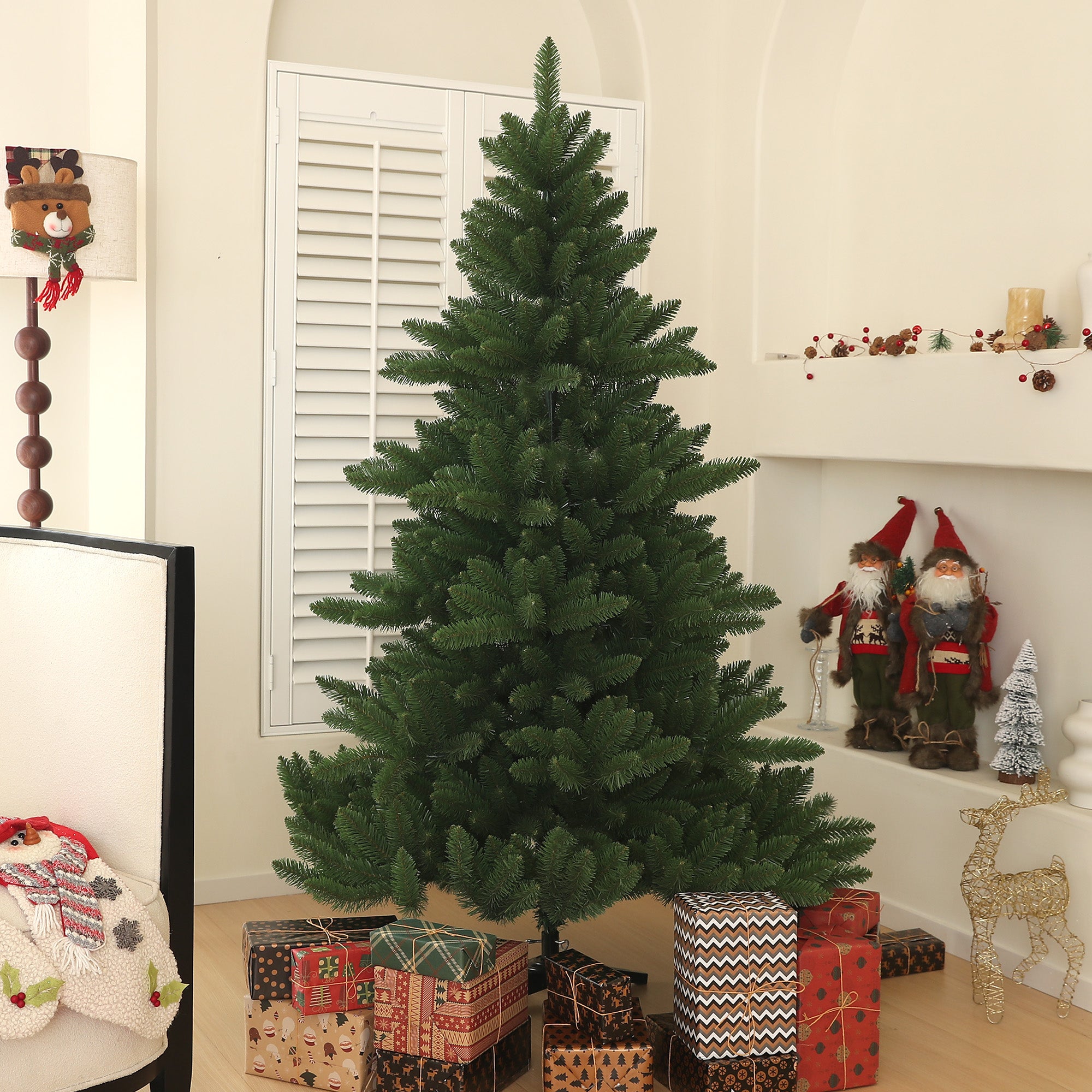 HOMCOM Weihnachtsbaum, Nordmanntanne, naturgetreu, breit & üppig, 180 x ?120 cm, Grün