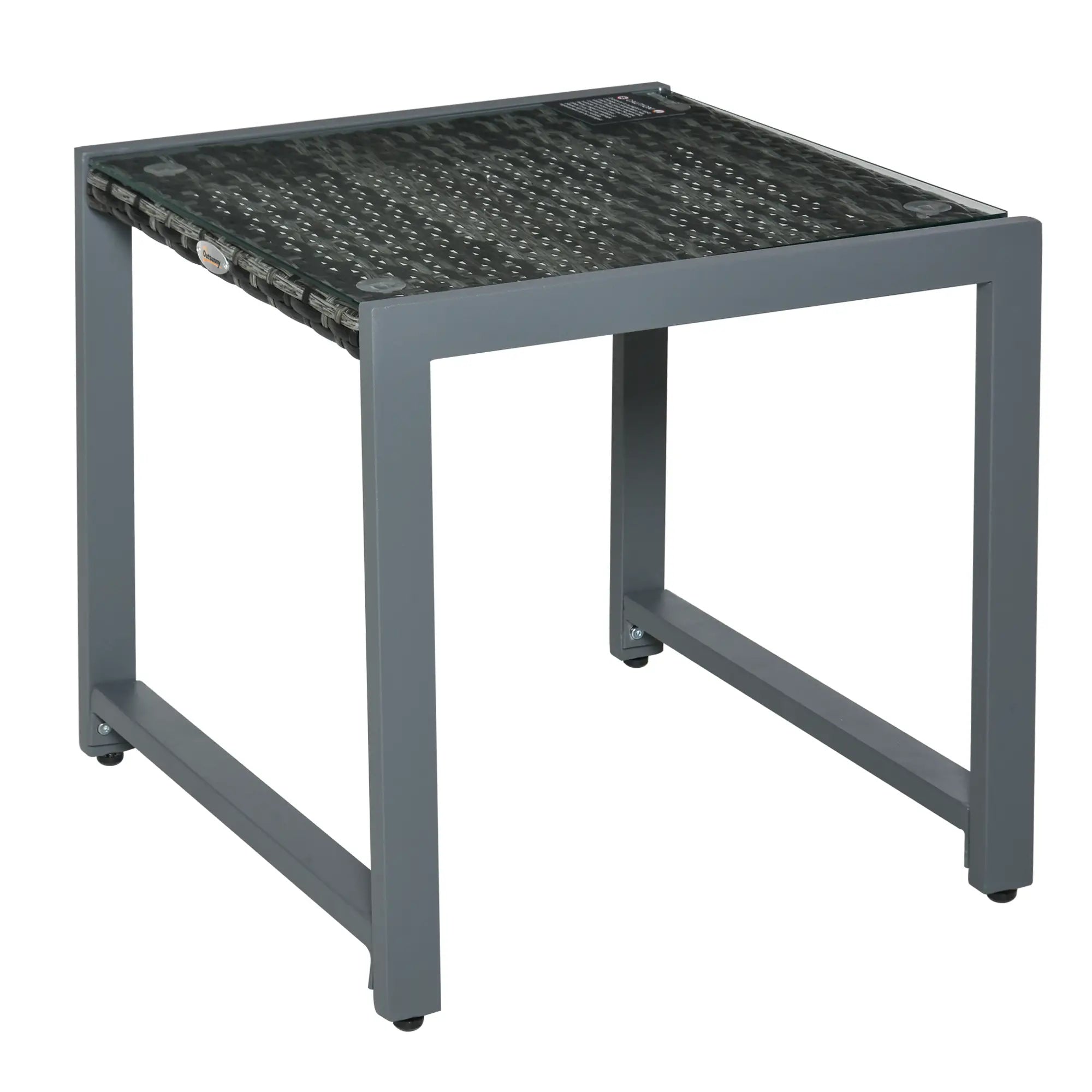 Outsunny Gartentisch Beistelltisch wetterfest flexibel Aluminium
