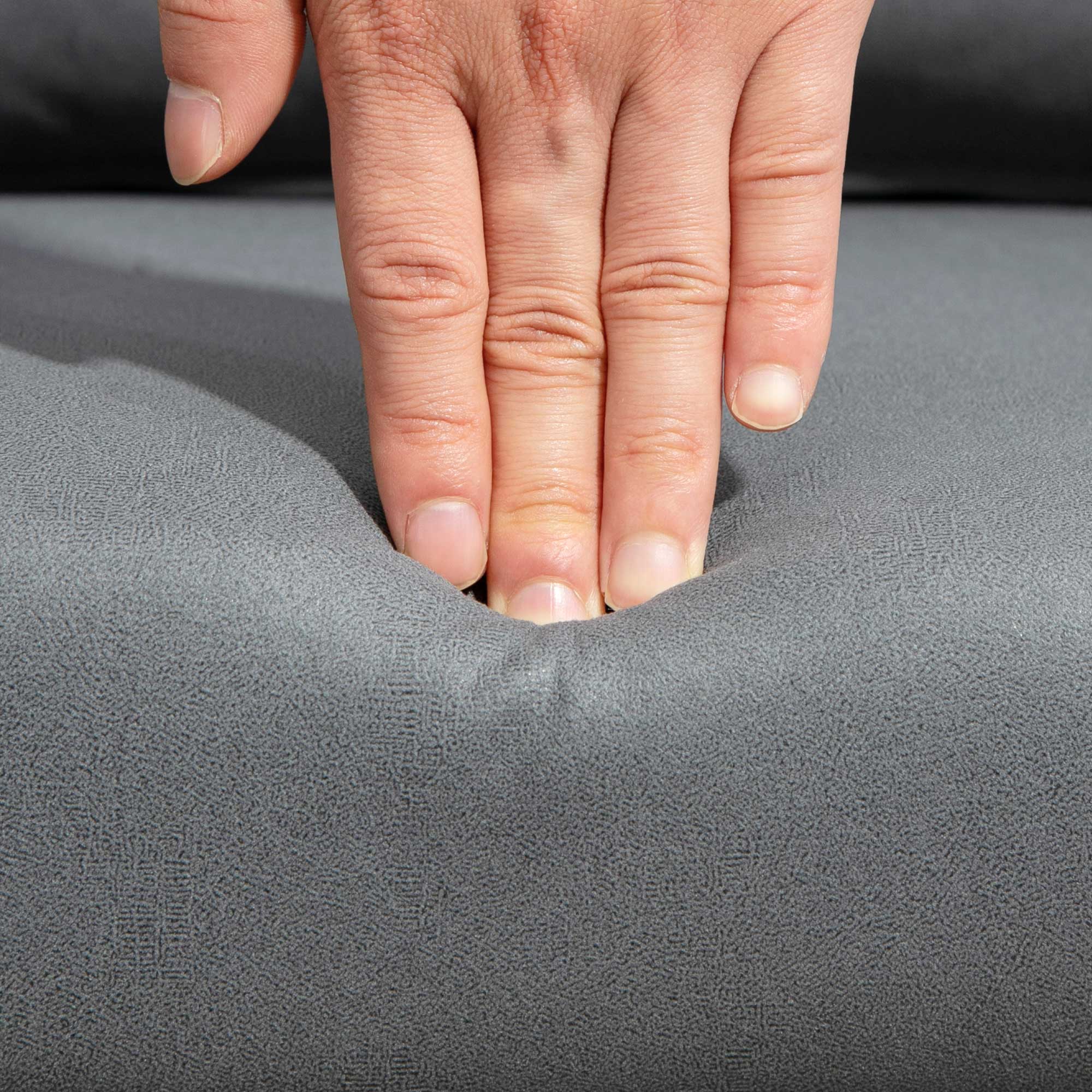 HOMCOM Drehstuhl, höhenverstellbarer Bürostuhl, Polyester, Metall, 60 x 60 x 79-91 cm, Dunkelgrau