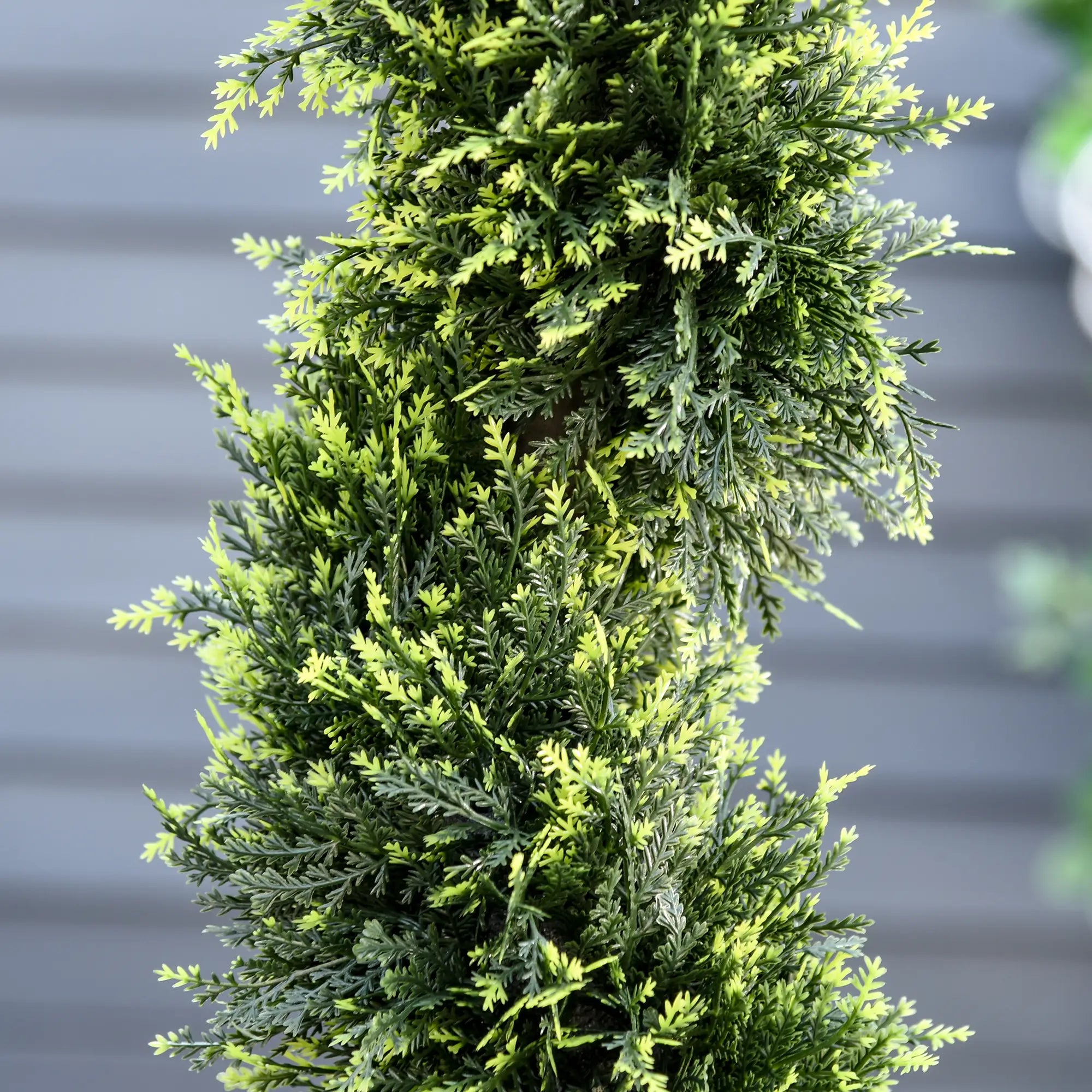 Outsunny Künstliche Spiralpflanze, Spiral-Zedernbaum mit Topf, 90 cm, künstliche Zeder für Außen- und Innendekoration, Grün