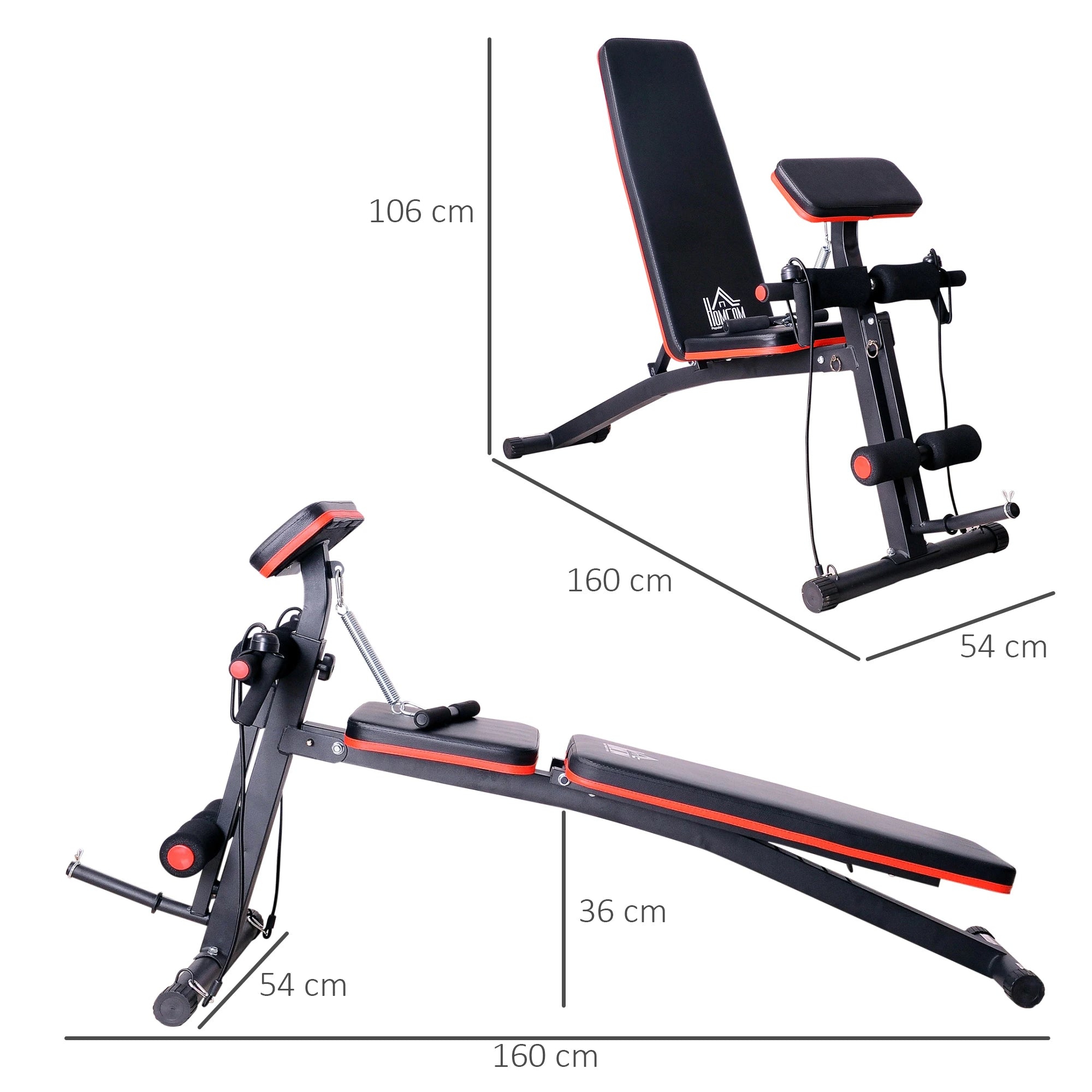 Banc de musculation HOMCOM – Station de musculation multifonctionnelle