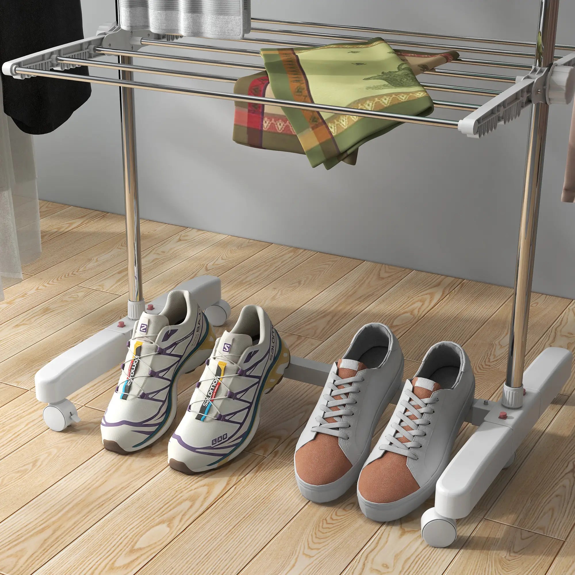 Séchoir à linge mobile HOMCOM – Séchoir à linge pliable