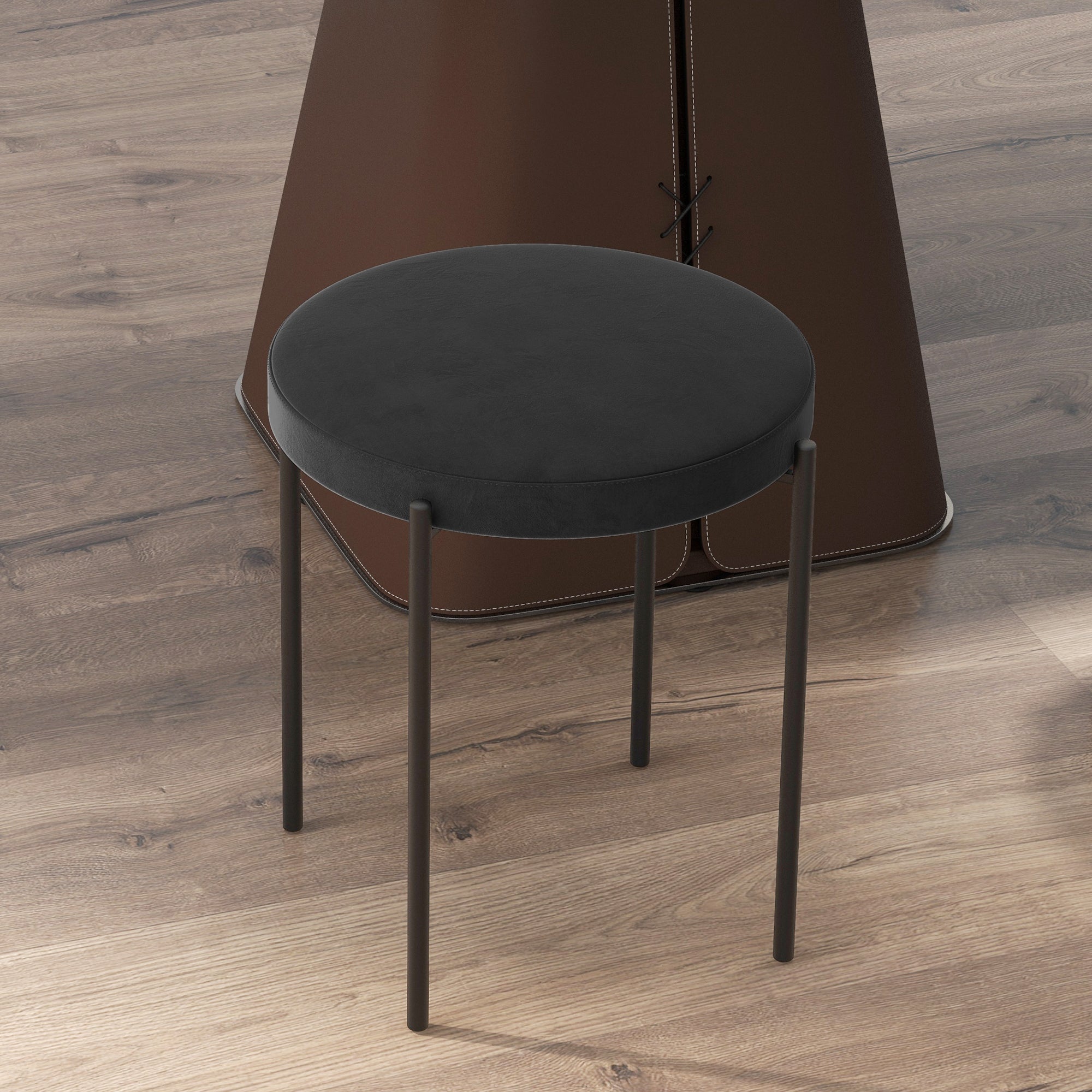 HOMCOM Esszimmerstuhl Akzentstuhl Küchenstühle, 41,5 cm x 41,5 cm x 46 cm, Schwarz