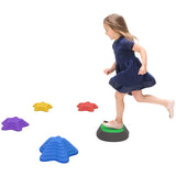 ZONEKIZ Trittsteine-Set für Kinder ab 3 Jahren, 5 Steine, rutschfest, bis 80 kg, Seestern-Design, 36,5cm x 36,5cm x 16cm