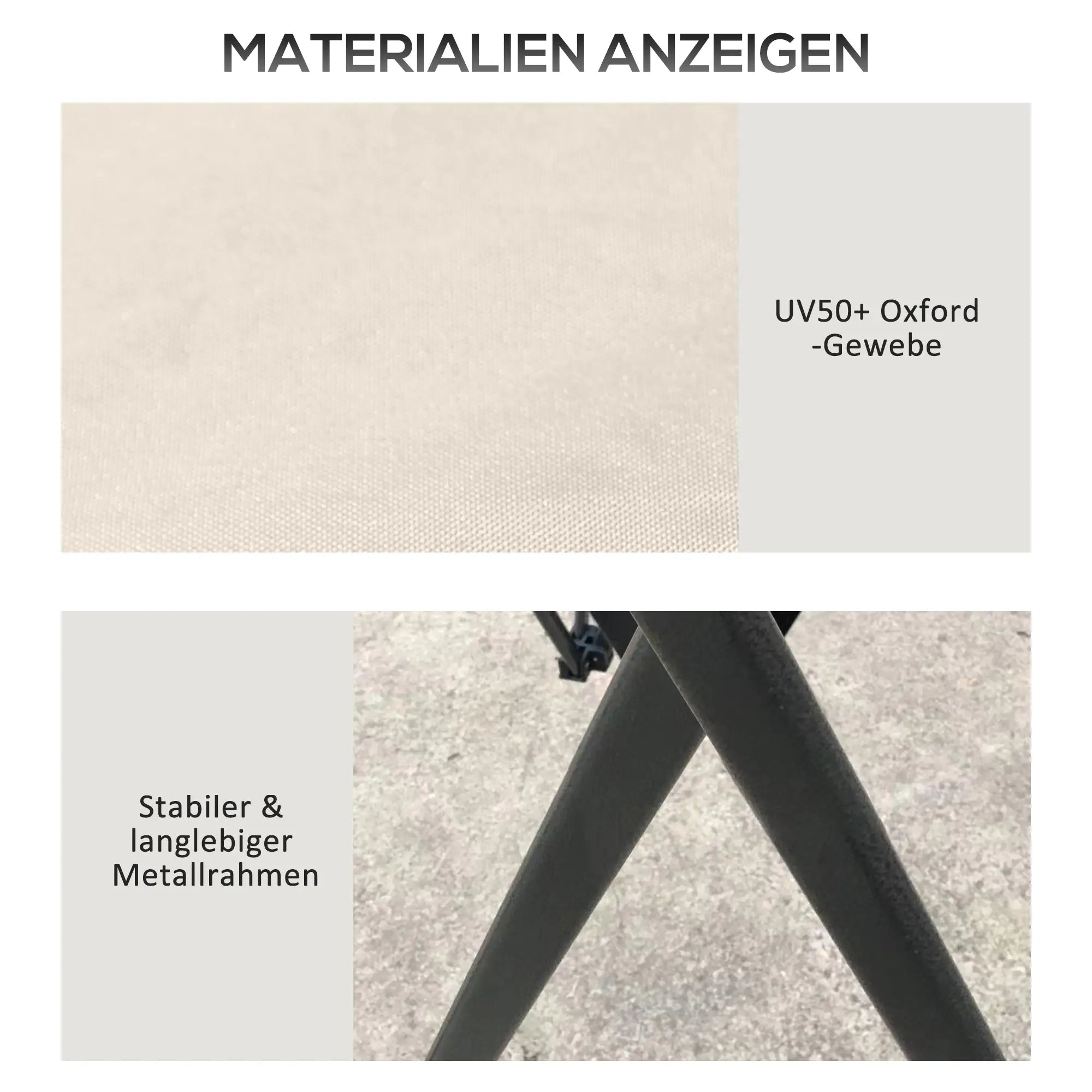Outsunny Faltpavillon 4x4m UV-Schutz & Netzvorhänge Beige