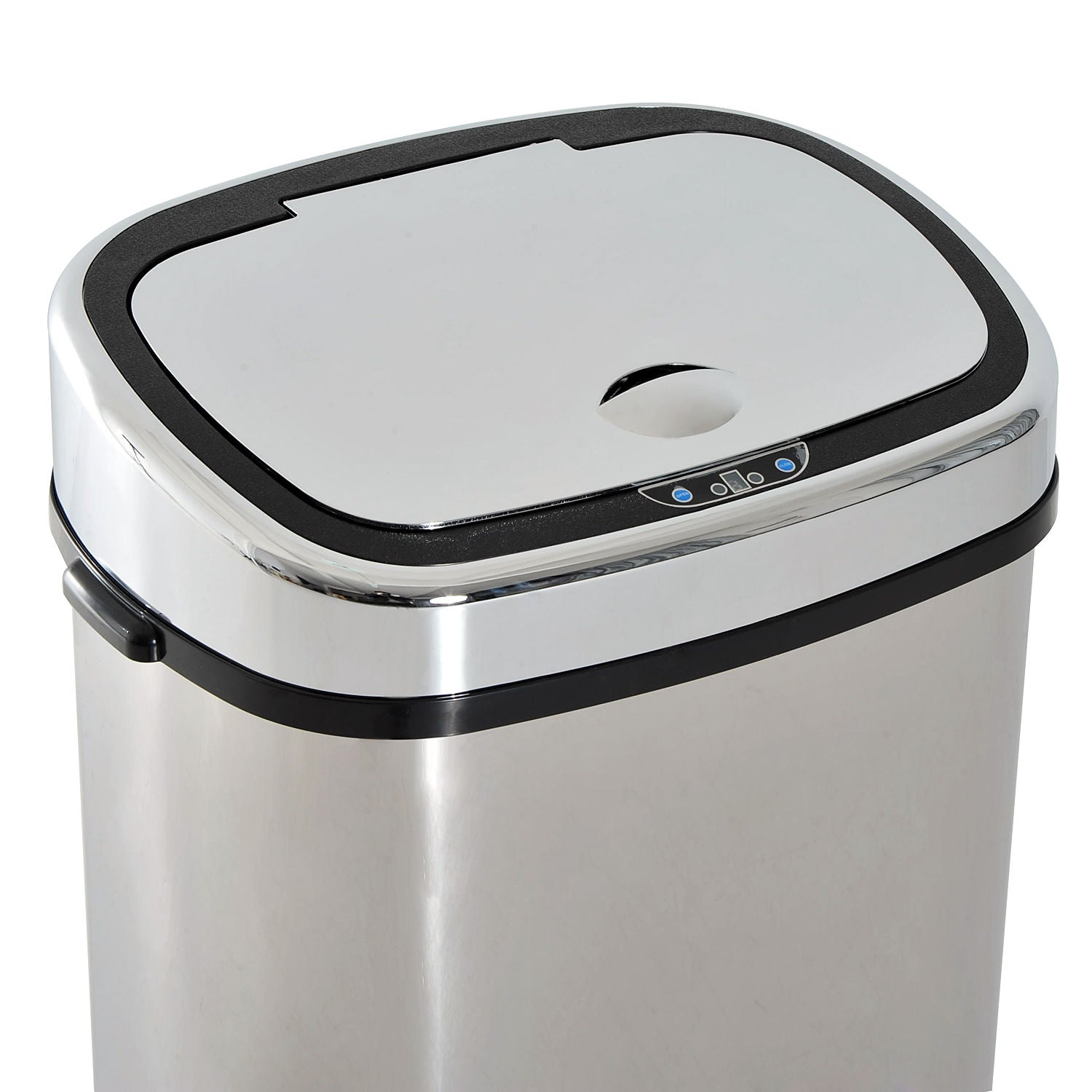 HOMCOM Sensor Mülleimer 68L Automatik Mülleimer mit Bewegungssensor, Wasserdichter Abfalleimer für Büro, Schlafzimmer, Küchen Edelstahl Silber