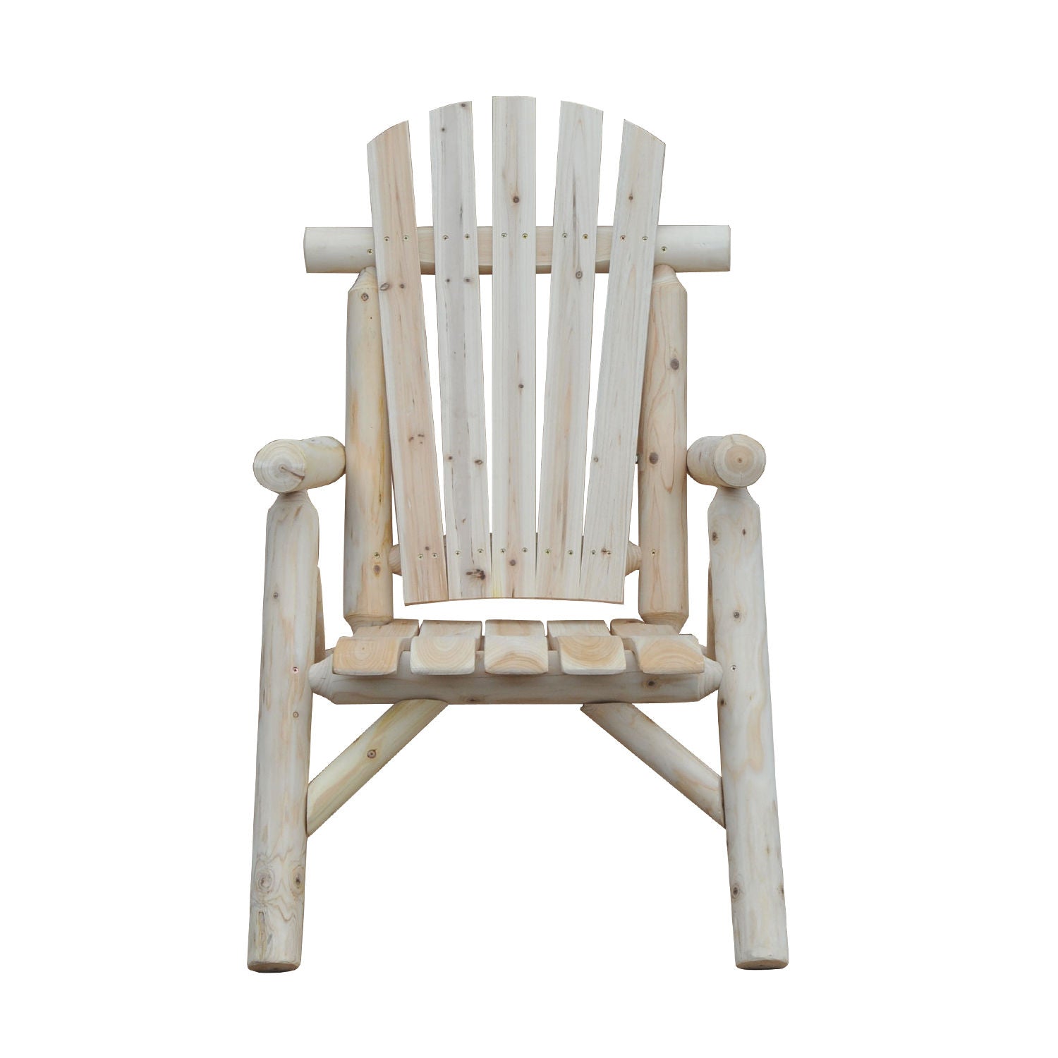 Outsunny Adirondack Gartenstuhl Gartensessel Holzstuhl Hochlehner mit Armlehne Tannenholz Natur 83 x 68 x 101 cm