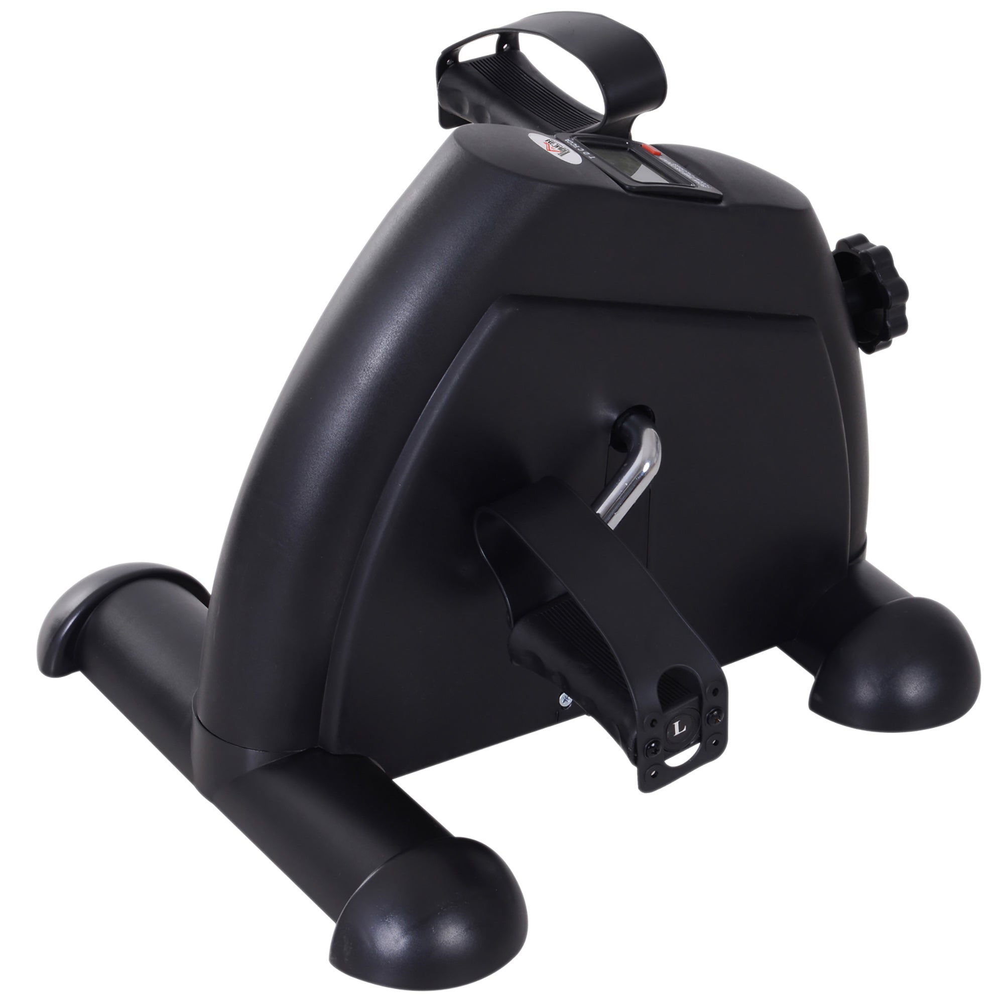 HOMCOM Mini Heimtrainer Fitnessbike Pedaltrainer mit LCD-Display verstellbarer Widerstand Arm und Beintrainer Hometrainer Fitnessgerät für Senioren Zuhause Heim Büro 35 x 40 x 31 cm Schwarz
