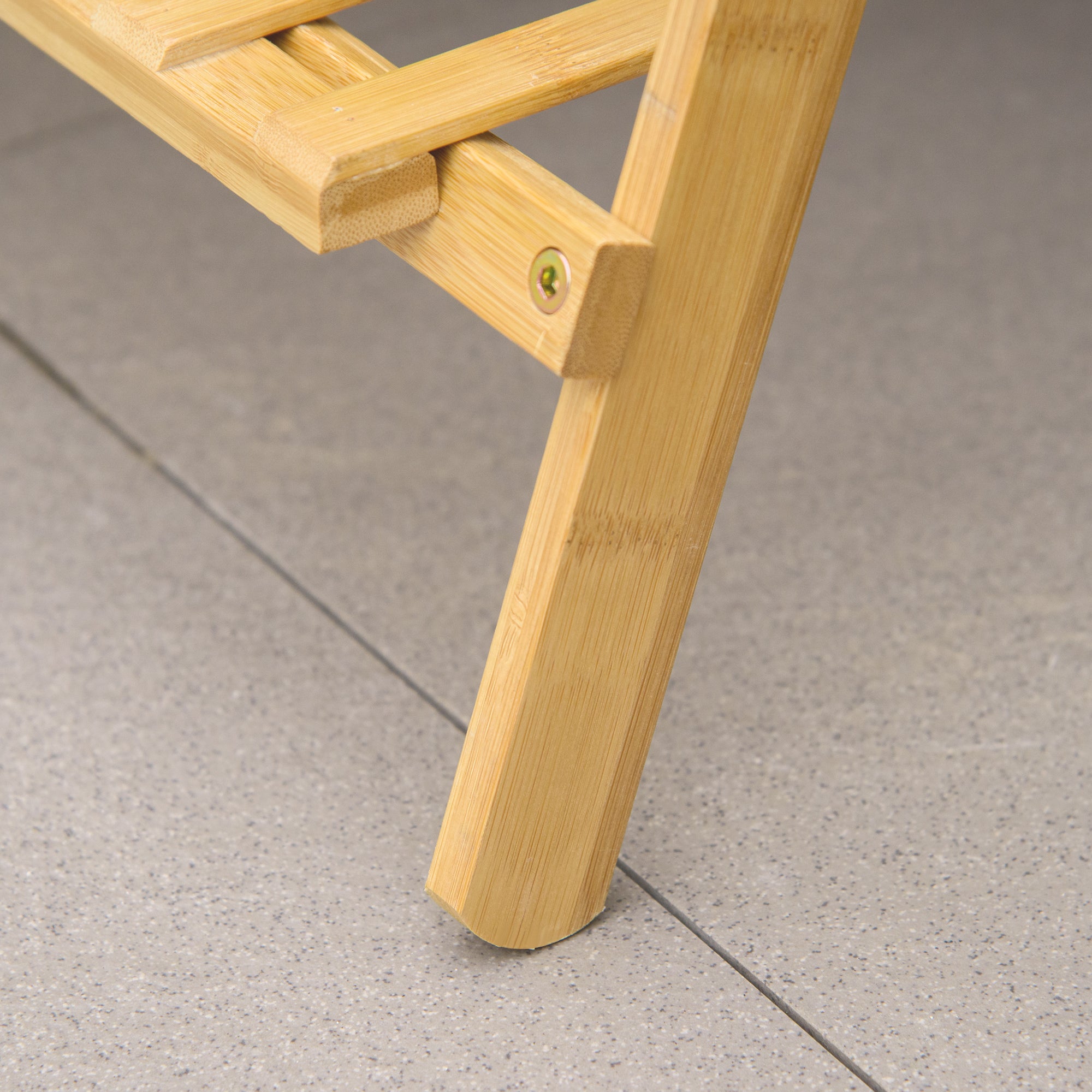 Outsunny Blumentreppe aus Holz Pflanzenständer Leiterregal einstellbare Hängehöhe Blumenständer hängende Bamboo Natur innen draußen 100 x 40 x 143 cm