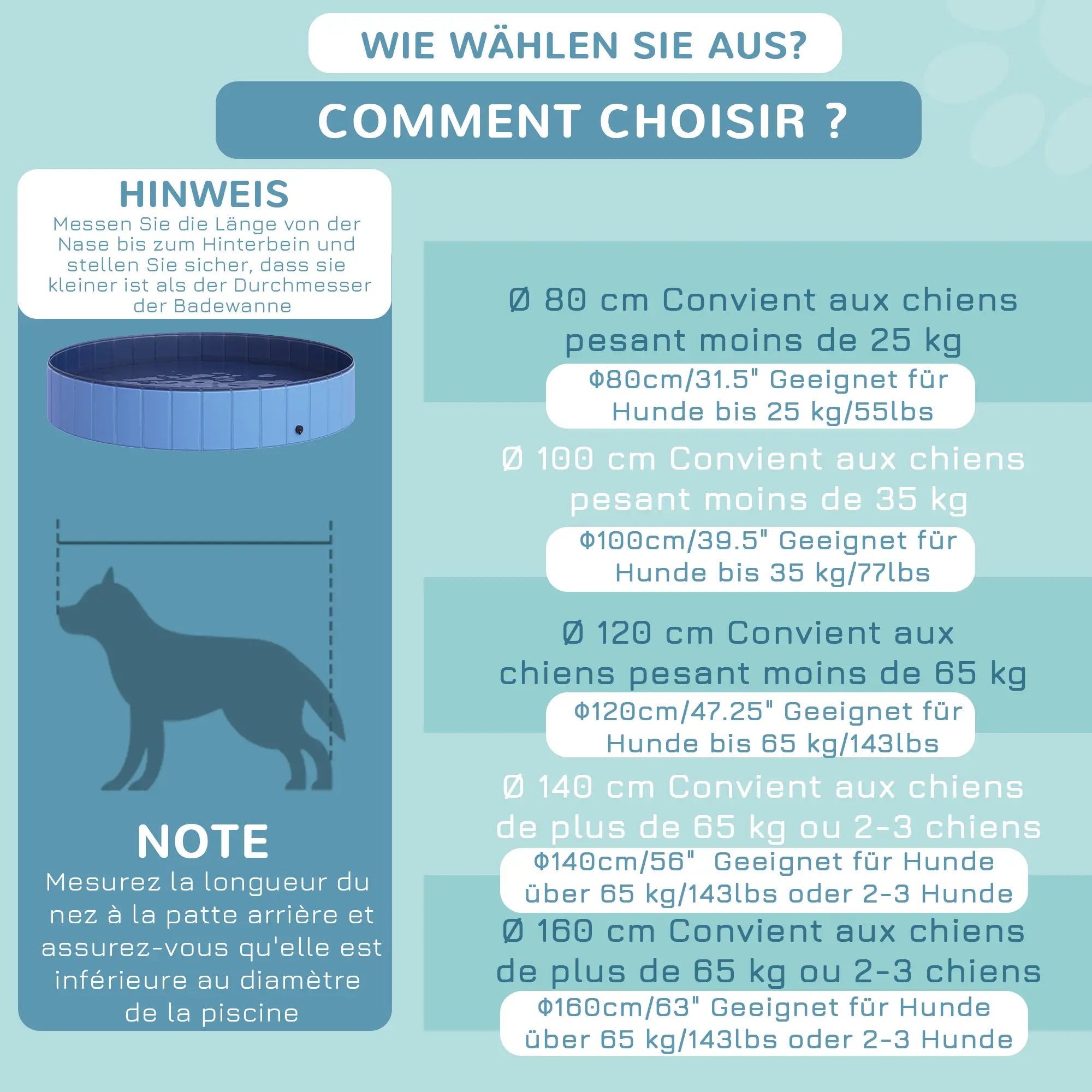 PawHut Hundepool faltbar vielseitig einsetzbar Holz