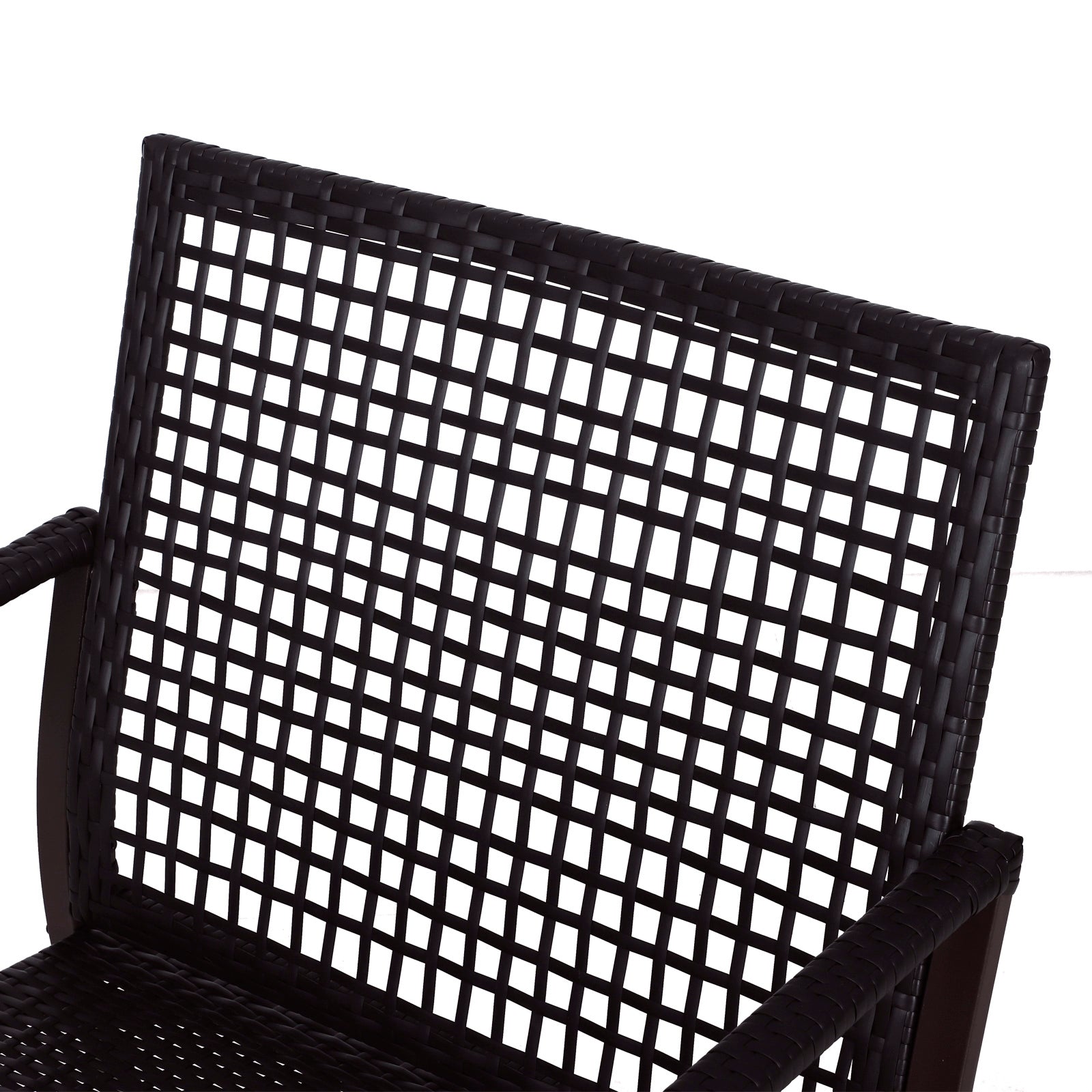 Outsunny Gartenmöbel-Set für 2 Personen, 2 Schaukelstühle, 1 Tisch, inkl. Polster, Braun + Weiß