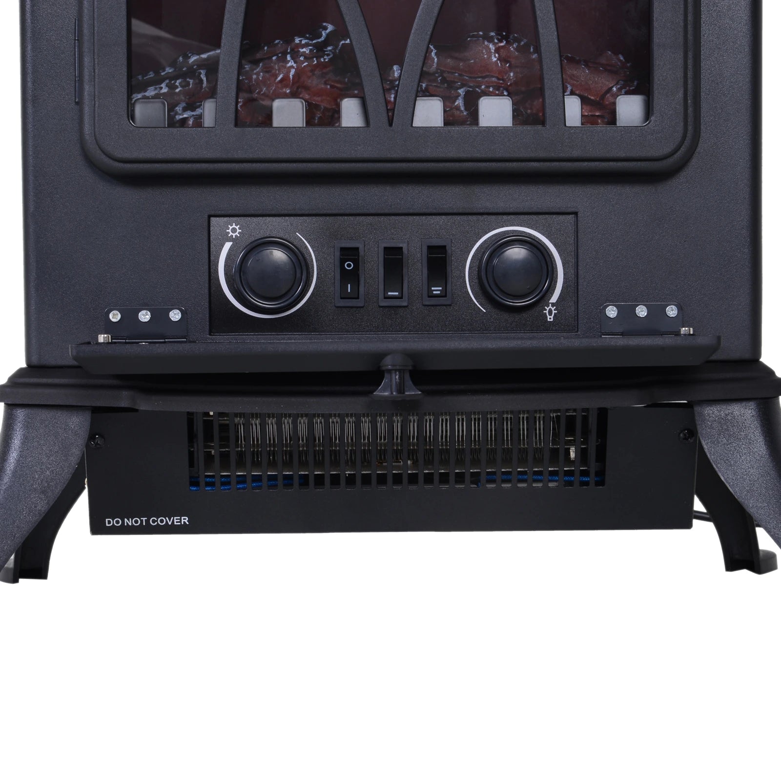 HOMCOM Elektrokamin Kaminofen rustikales Design Feueranimation