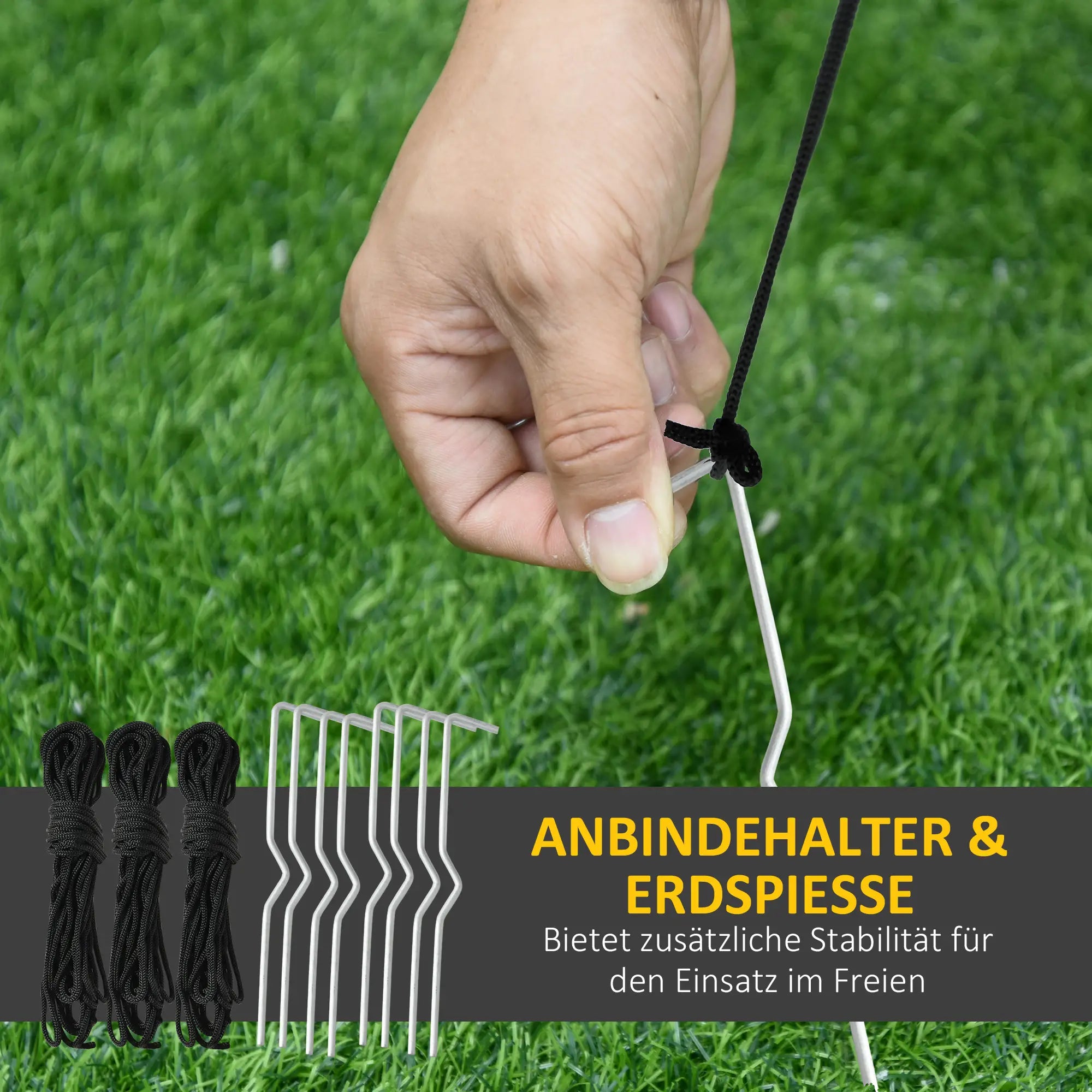 HOMCOM Aufblasbarer Weihnachtsmann mit Rentierschlitten LED IP44