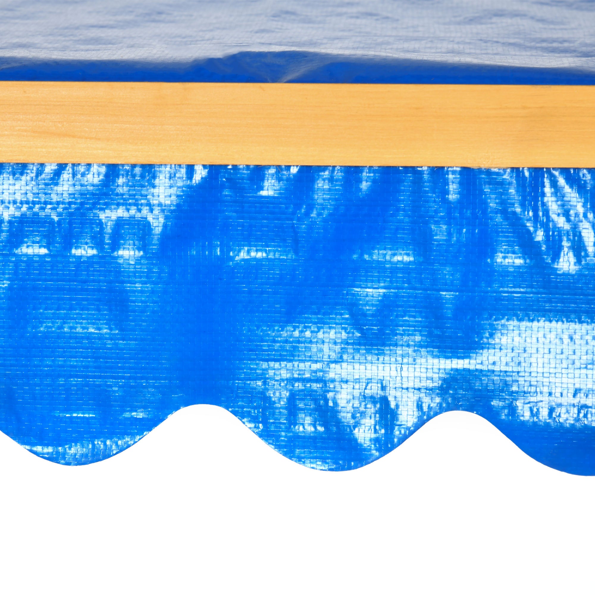 Outsunny Sandkasten Sandkasten mit Spielhaus Sandkasten mit Dach, 133 x 129 x 137, 5 cm, Natur + Blau