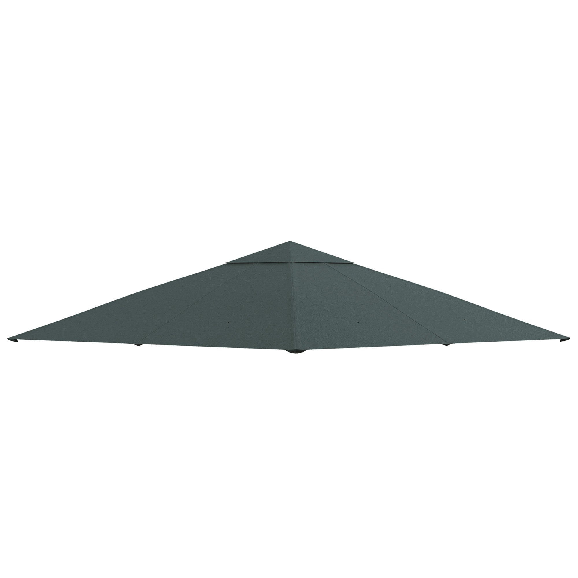 Outsunny Ersatzdach für Gartenpavillon, Polyester, 2,98 x 2,95 m, Dunkelgrau