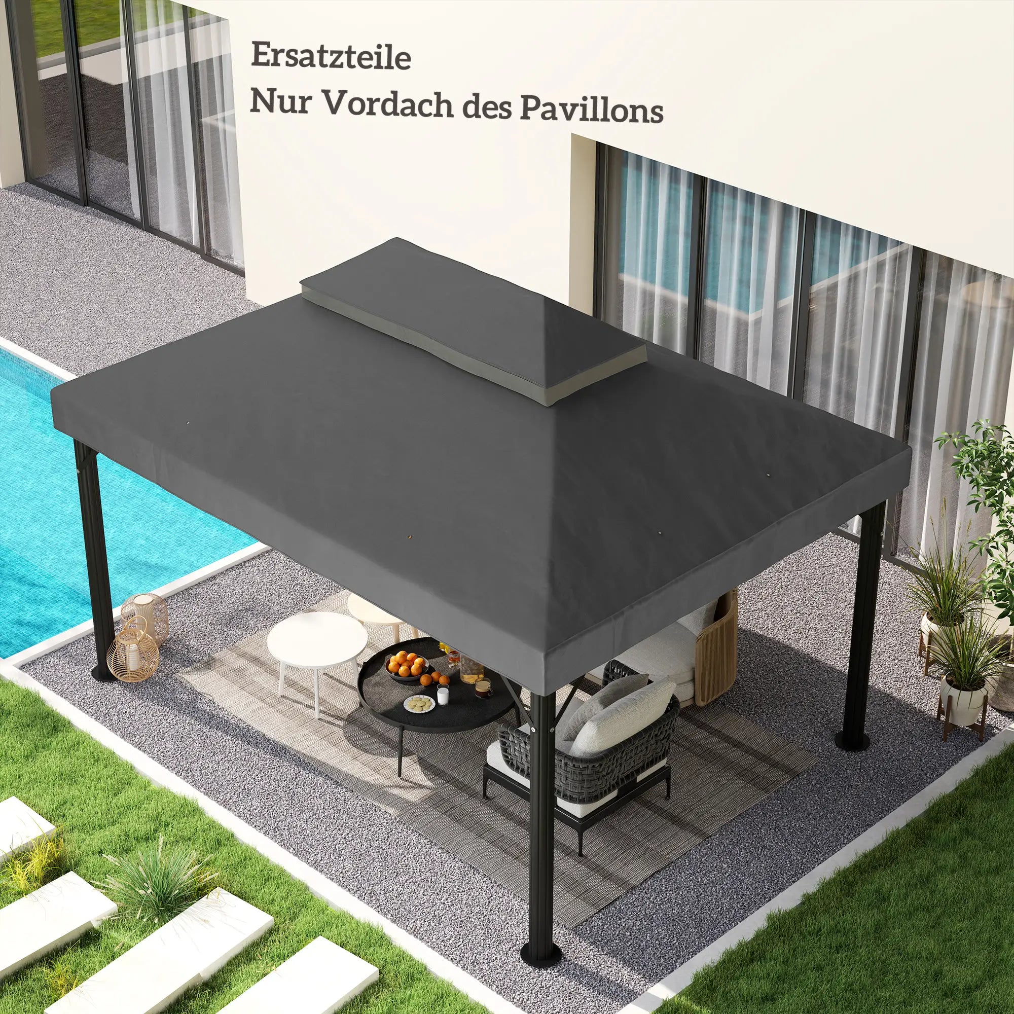 Outsunny Ersatzdach 3×4?m wasserdicht aus Oxford-Stoff