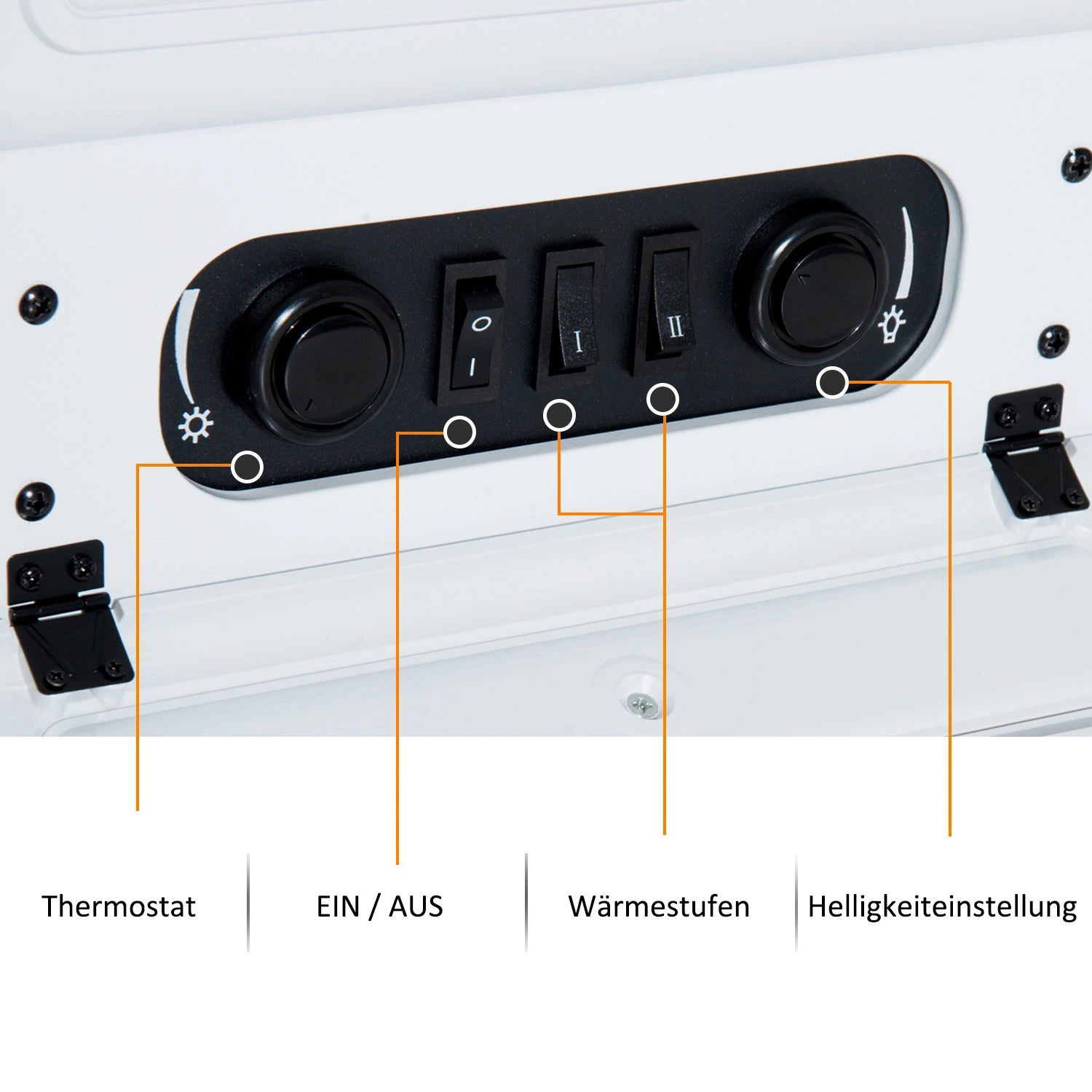 HOMCOM Elektrokamin Kaminofen Flammeneffekt 950/1850W Überhitzungs-Schutz Weiß 41,5 x 28 x 54,8 cm