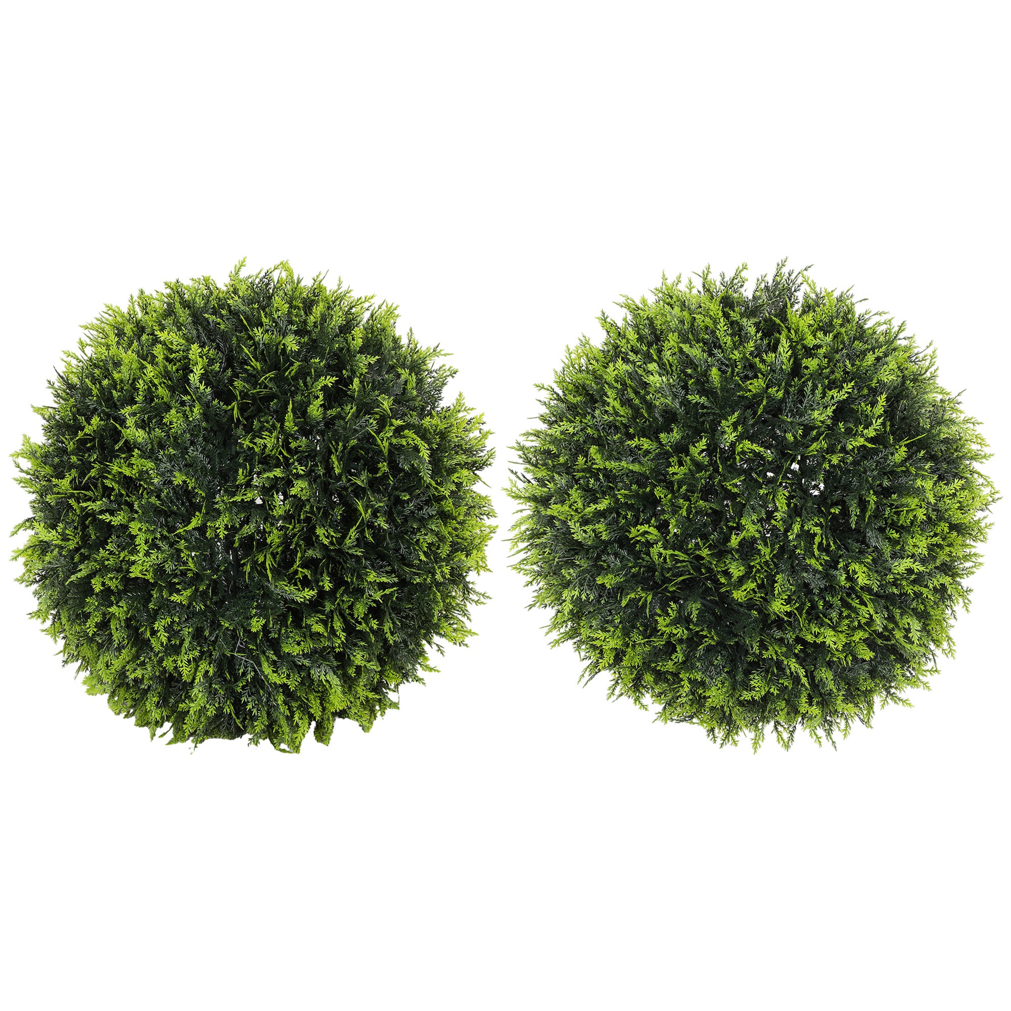 HOMCOM Künstliche Pflanzen im 2er-Set, UV-beständige dekorative Pflanzen, Deko-Pflanzen, Indoor, Outdoor, 45 cm, Grün