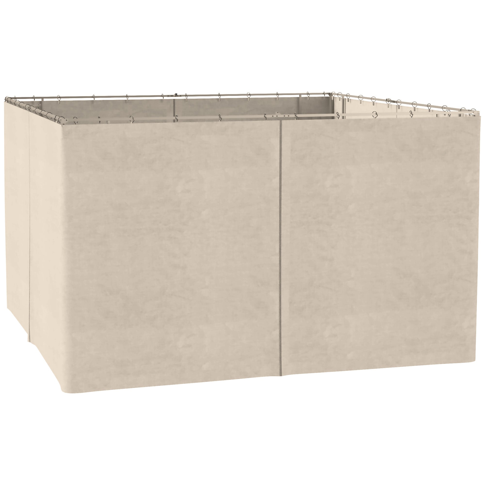 Outsunny Seitenwand 4er Set für 3x4m Pavillon Seitenteile mit Haken 352 x 205 cm Wasserdicht stabil winterfest Seitenteil Seitenwände für Partyzelt Gartenpavillon Beige