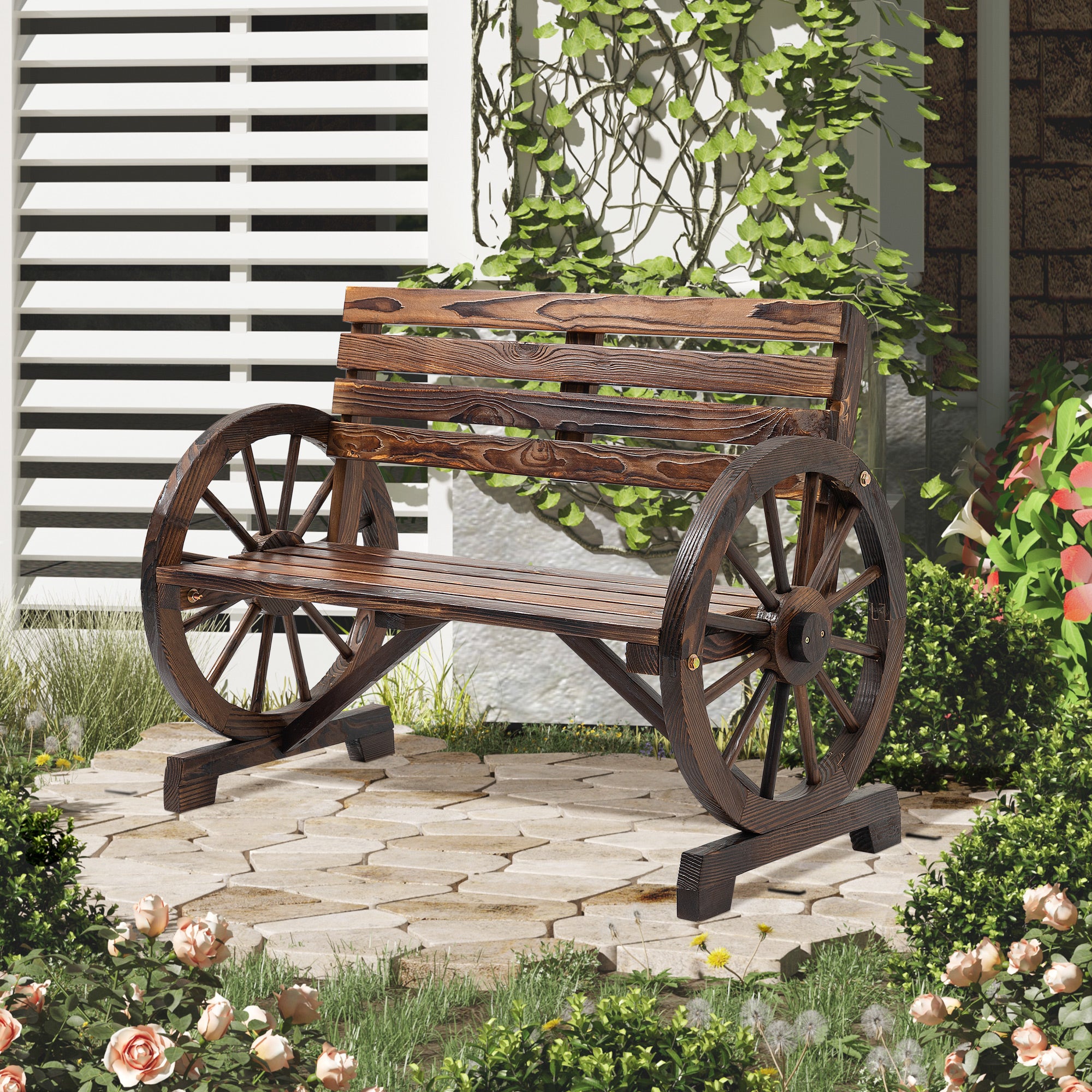 Outsunny Liegenauflage 200×60×13 cm Cremeweiß