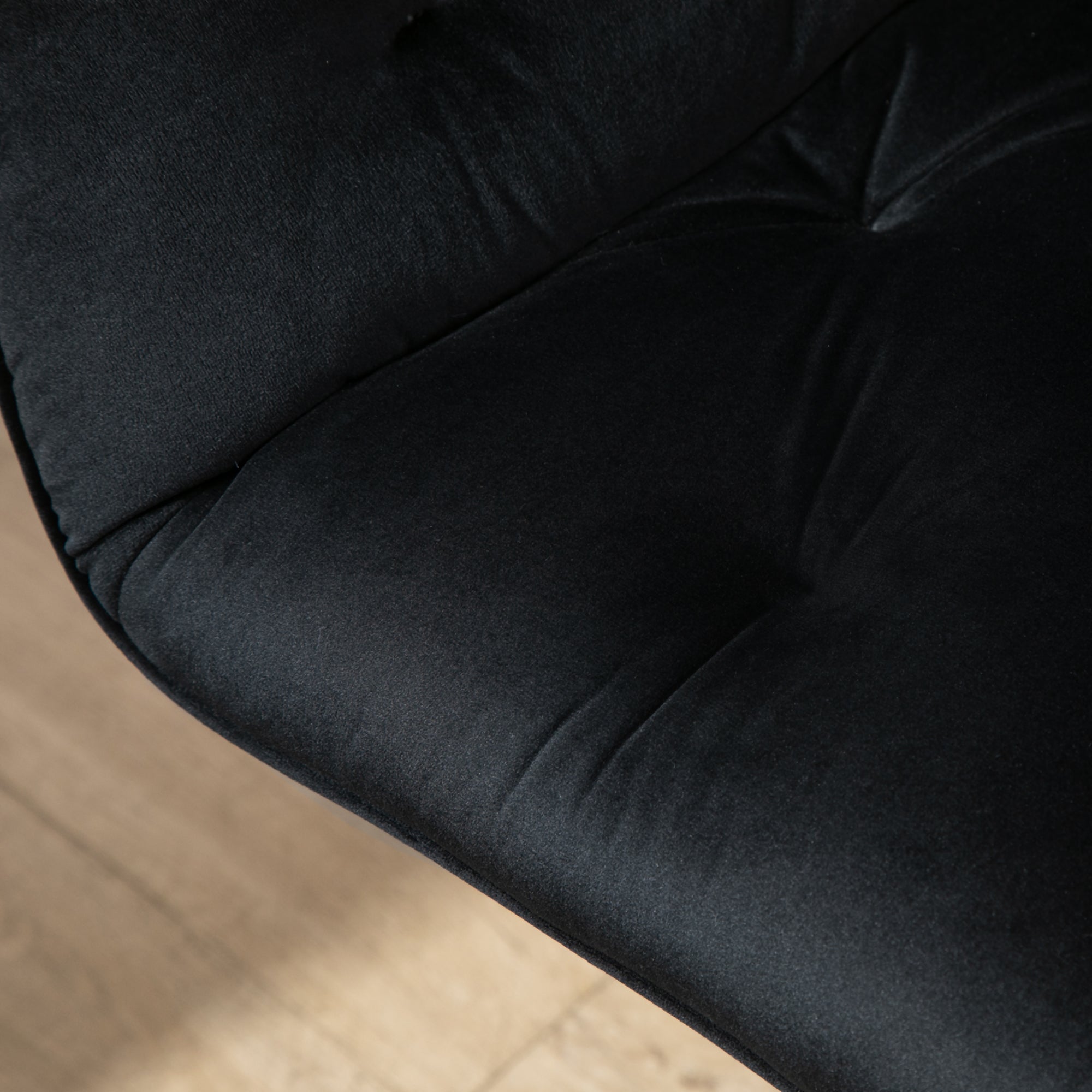 Vinsetto Bürostuhl Drehstuhl Bürosessel höhenverstellbarer Chefsessel Stuhl Schreibtischstuhl Sessel Büro samtartiges Polyester Schwarz 60 x 61 x 81-91 cm