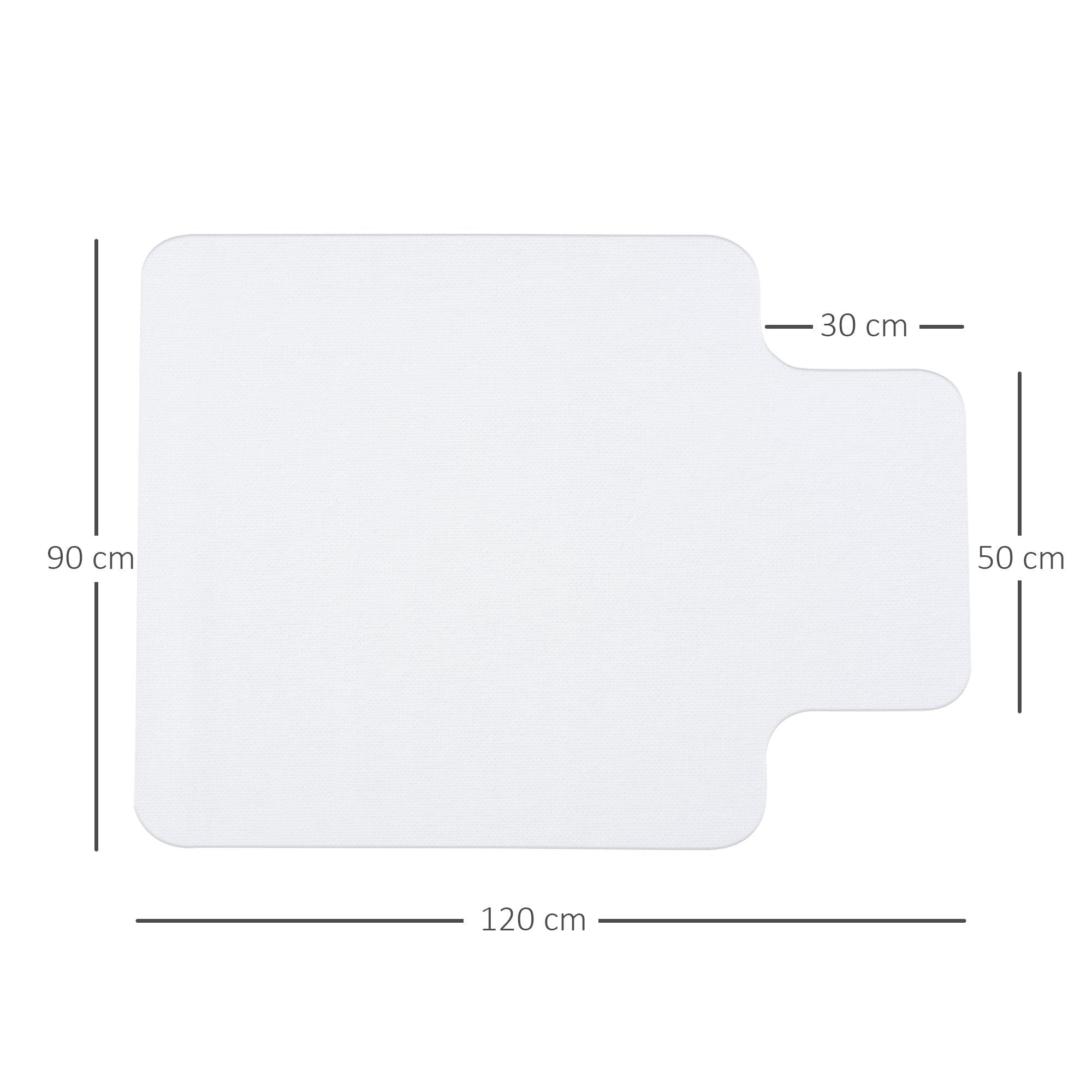 HOMCOM Stuhlunterlage für Hartböden, 90 x 120 cm, rutschfest, transparent Bodenmatten zum Schutz von Holz und Fliesen, für Büro und Zuhause