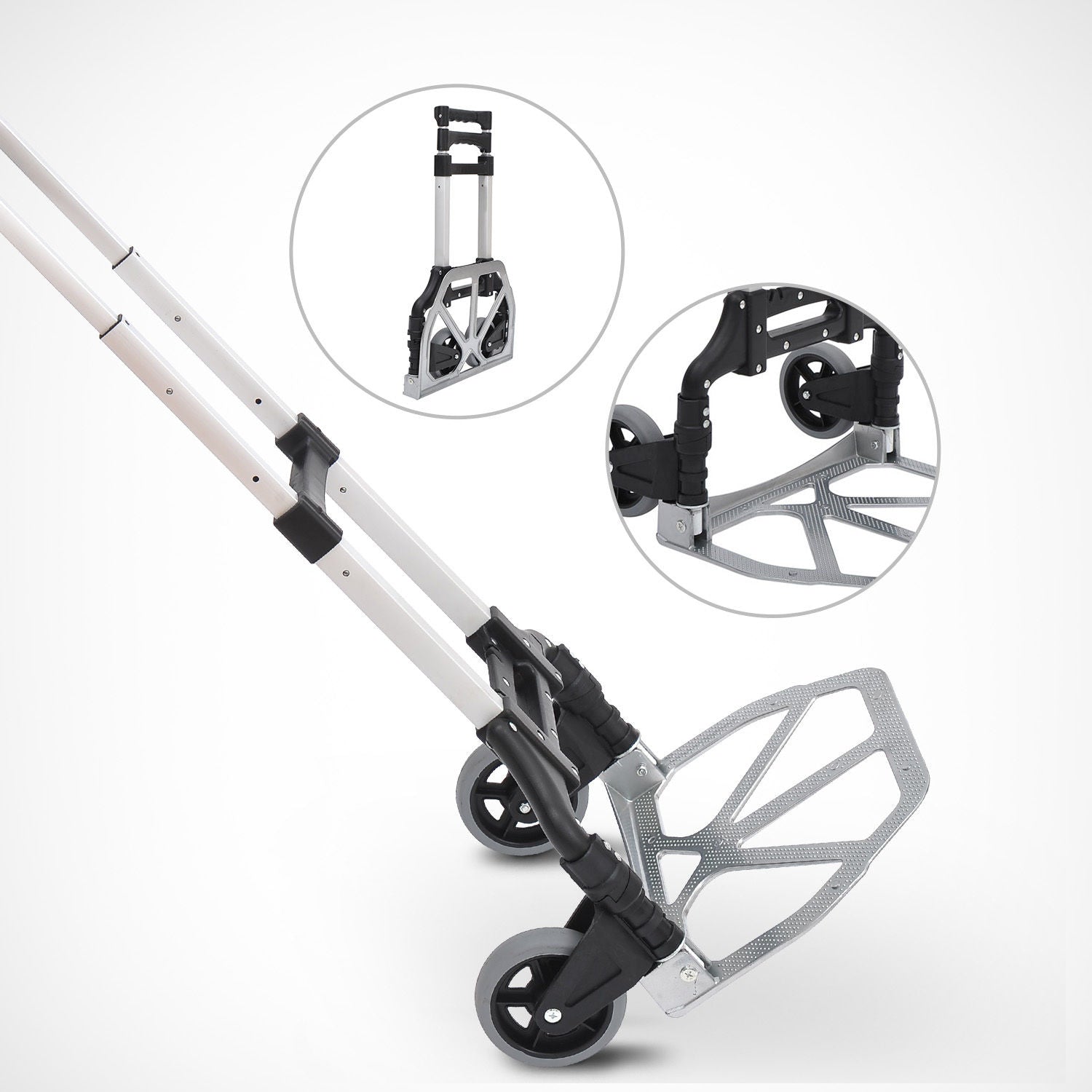 HOMCOM Alu Sackkarre Transportkarre klappbar Handkarre Stapelkarre Aluminium max. 70 kg belastbar