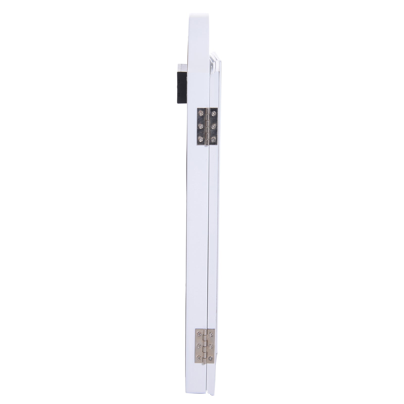 HOMCOM Kosmetikspiegel Schminkspiegel 16 x LED-Beleuchtung freistehend 180° ausklappbar Batteriebetrieben Weiß 3 Spiegel 73 x 53,5 x 4,5 cm